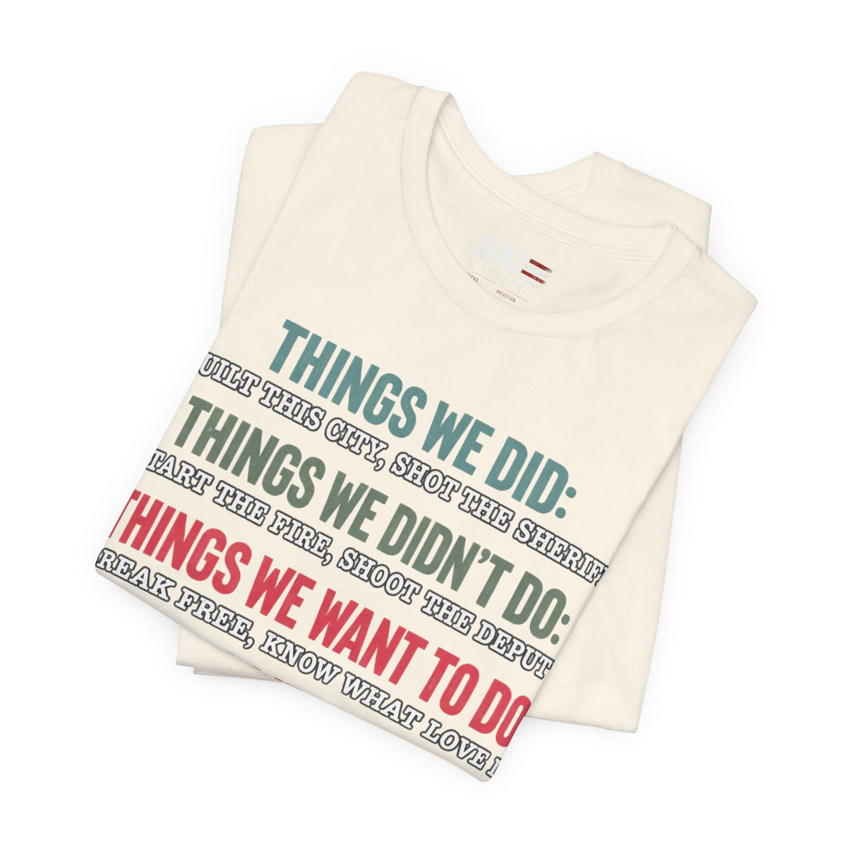 Things We Will Do Checklist T-Shirt — Funny Motivational List Tee