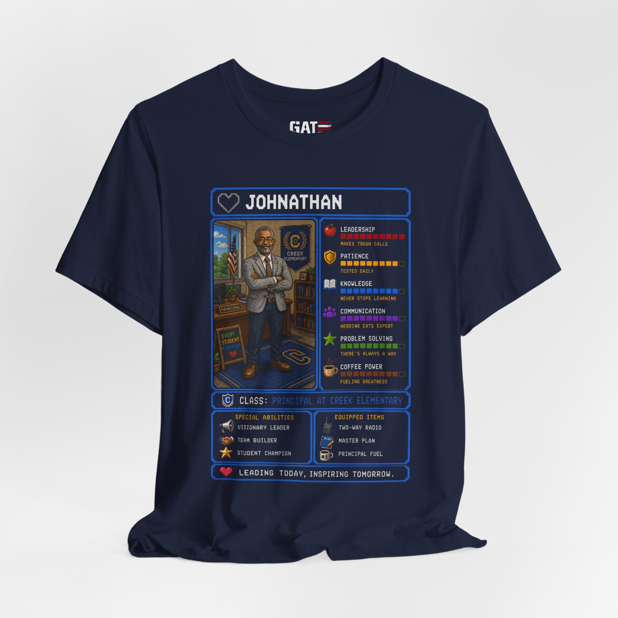Custom Principal RPG Character Shirt | Personalized School Administrator Gift