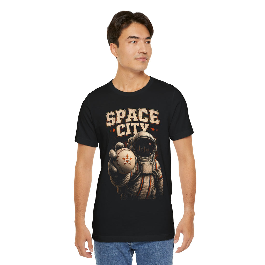 Houston Astros Space City Astronaut T-Shirt — Vintage Space Baseball Tee