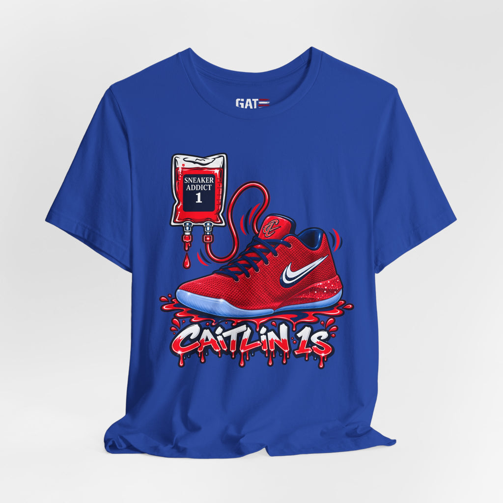 Caitlin Clark Caitlin 1s Addict Red Sneaker Shirt