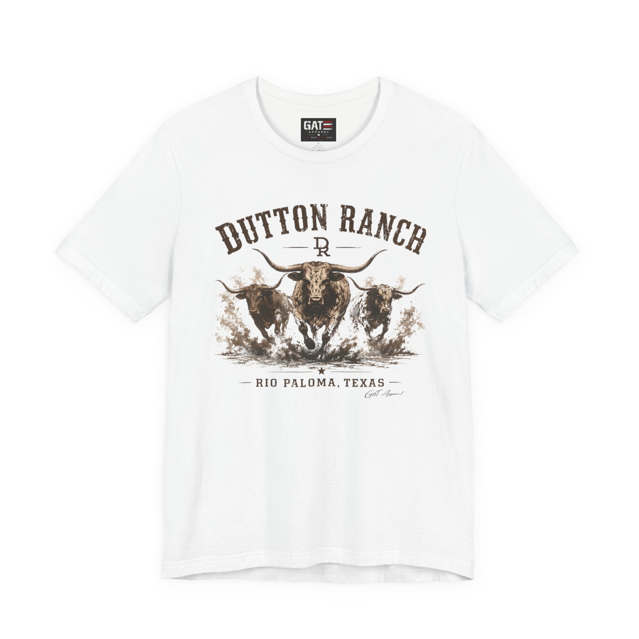 Dutton Ranch Longhorn Shirt, Yellowstone Inspired Western Tee, Cowboy Ranch Graphic T-Shirt, Texas Country Shirt, Rustic Cowgirl Gift