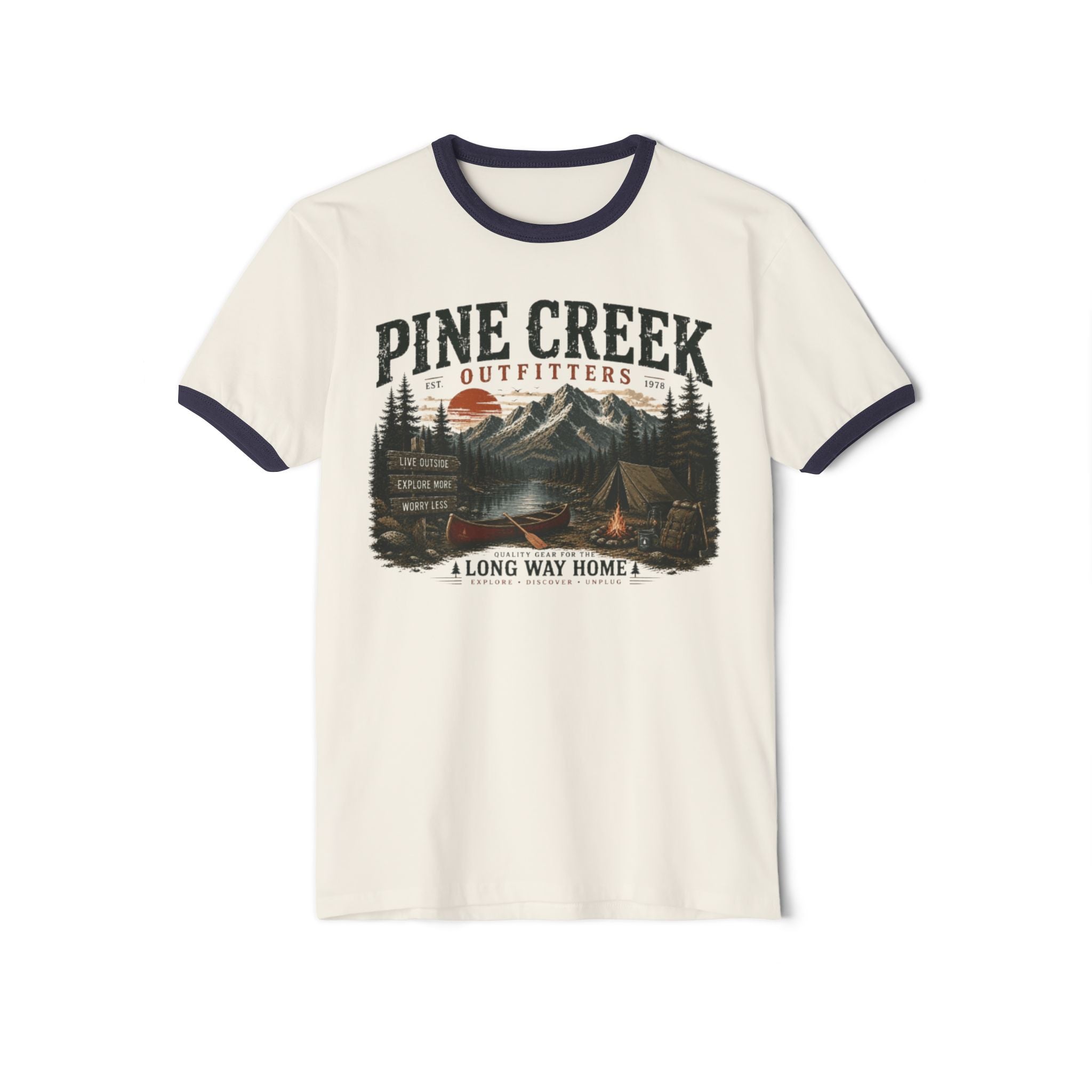 Pine Creek Outfitters 'A Long Way Home' Ringer T-Shirt