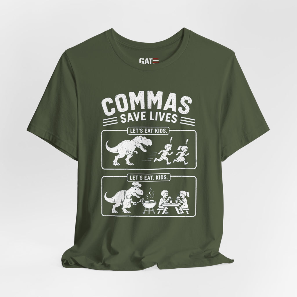 Funny Grammar Shirt, Commas Save Lives Shirt, Let's Eat Kids Tee, English Teacher Shirt, Punctuation Shirt, ELA Teacher Gift, Back to School