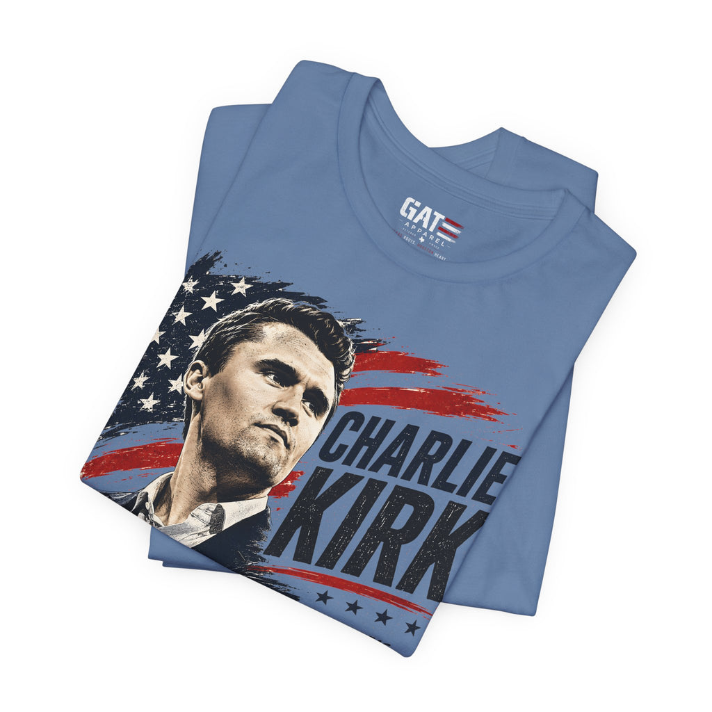 Charlie Kirk Shirt Conservative Patriotic T Shirt Republican American Flag Tee USA Freedom Gift Political Apparel