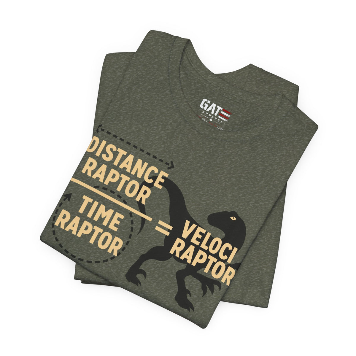 Velociraptor Anatomy Tee — "Distance Raptor / Time Raptor" Dinosaur Graphic Shirt