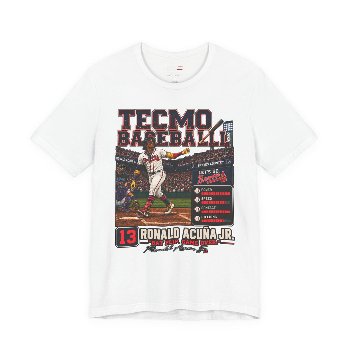 Atlanta Braves – Ronald Acuña Jr. – Tee — Retro Arcade Baseball T-Shirt