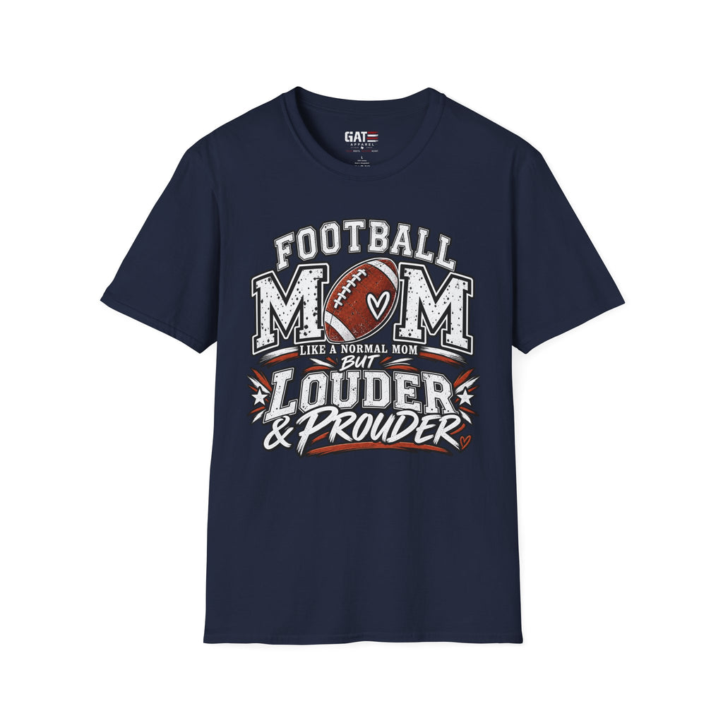 Football Mom Gildan Soft Style T-Shirt — Loud & Proud Vintage Football Mom Tee