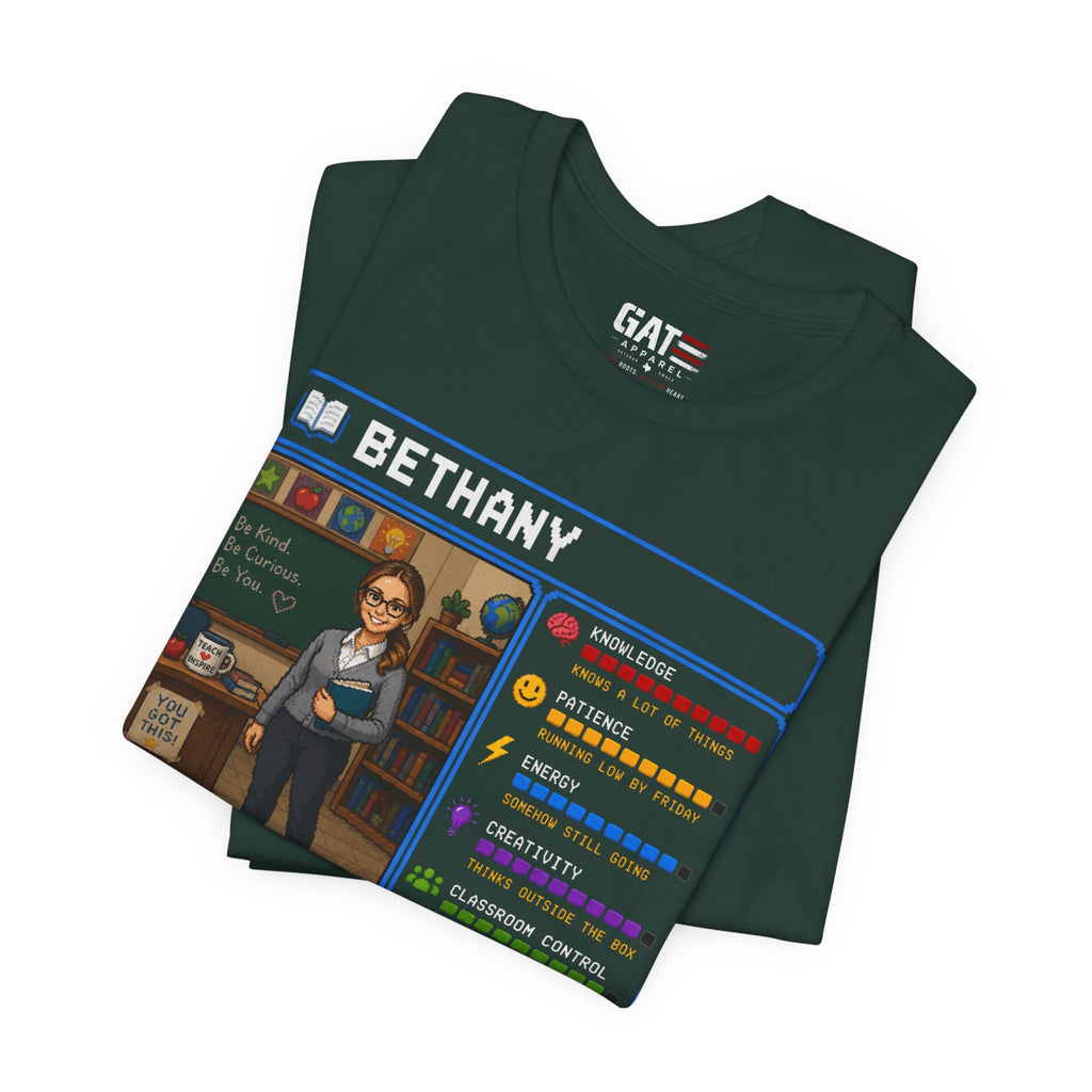 Custom Teacher RPG Character Shirt | Personalized Teacher Gift