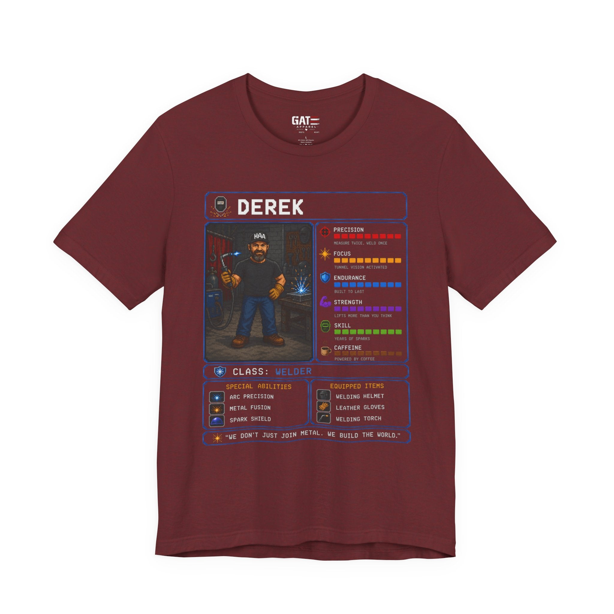 Custom Welder RPG Character Shirt| Personalized Welding Gift