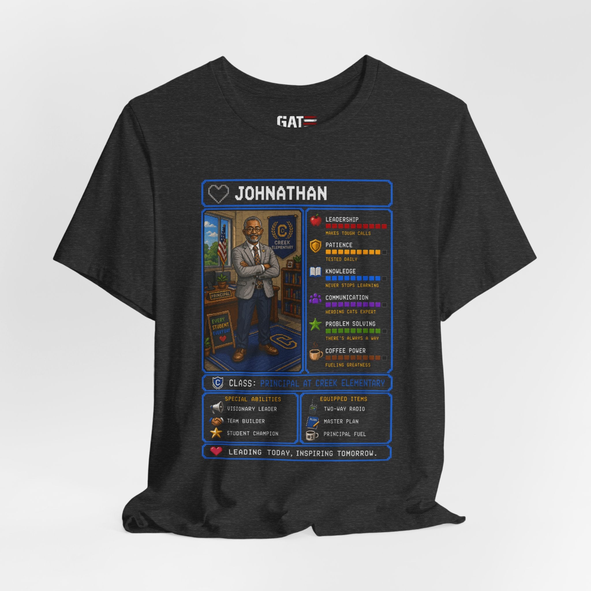 Custom Principal RPG Character Shirt | Personalized School Administrator Gift