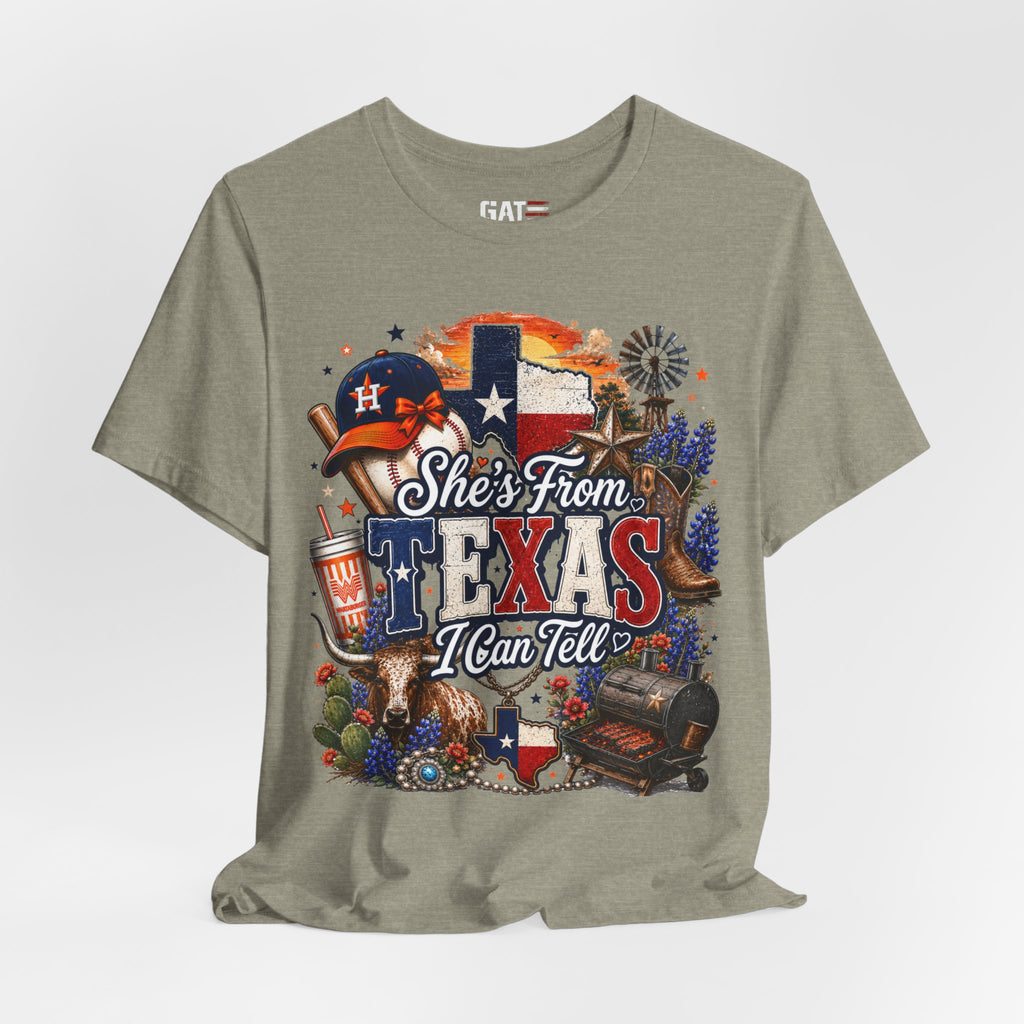 She's From Texas T-Shirt — Texas Pride Graphic Tee