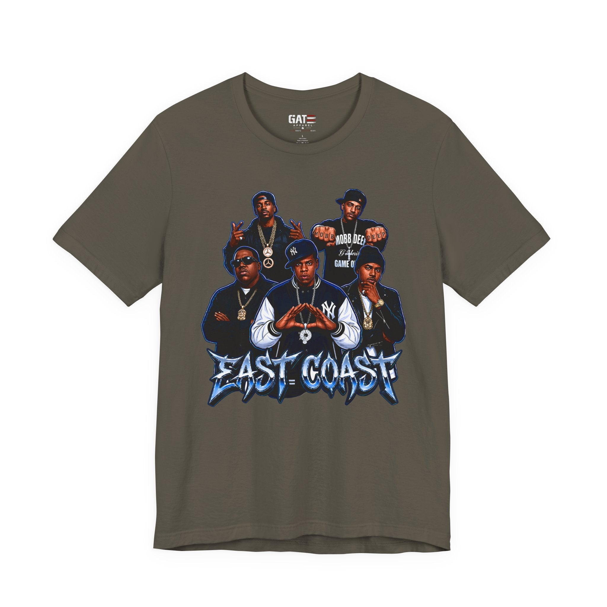 East Coast Hip Hop T-Shirt — 'East Coast' Vintage Rap Group Graphic Tee