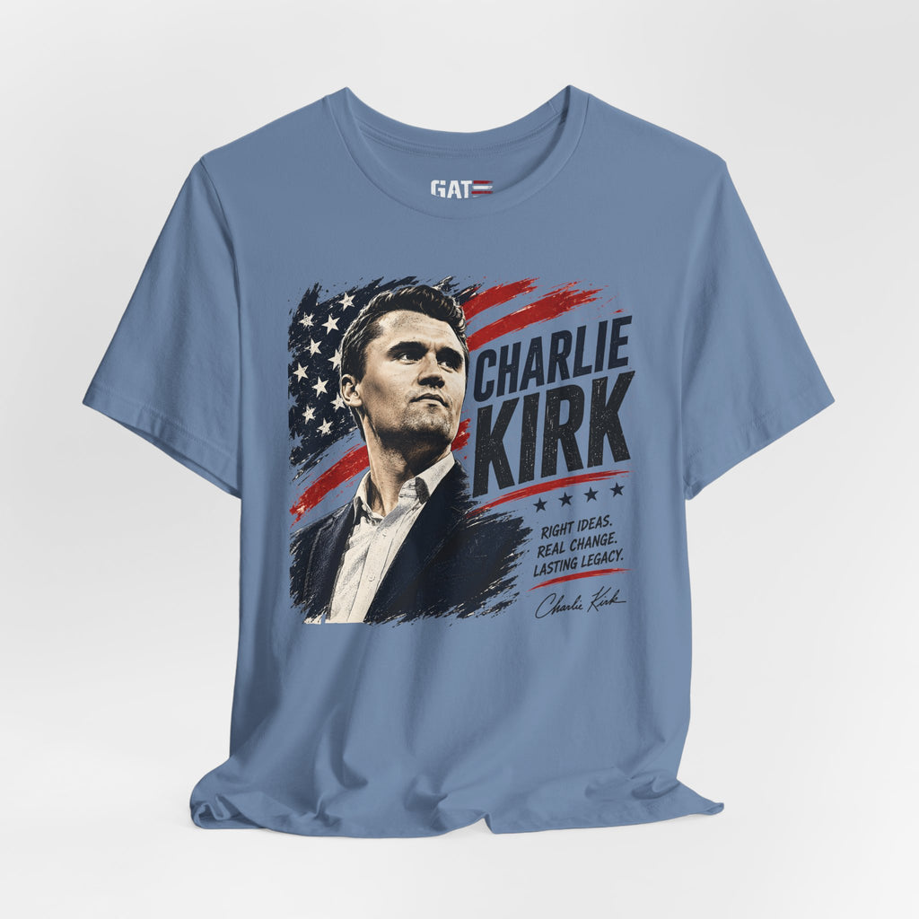Charlie Kirk Shirt Conservative Patriotic T Shirt Republican American Flag Tee USA Freedom Gift Political Apparel
