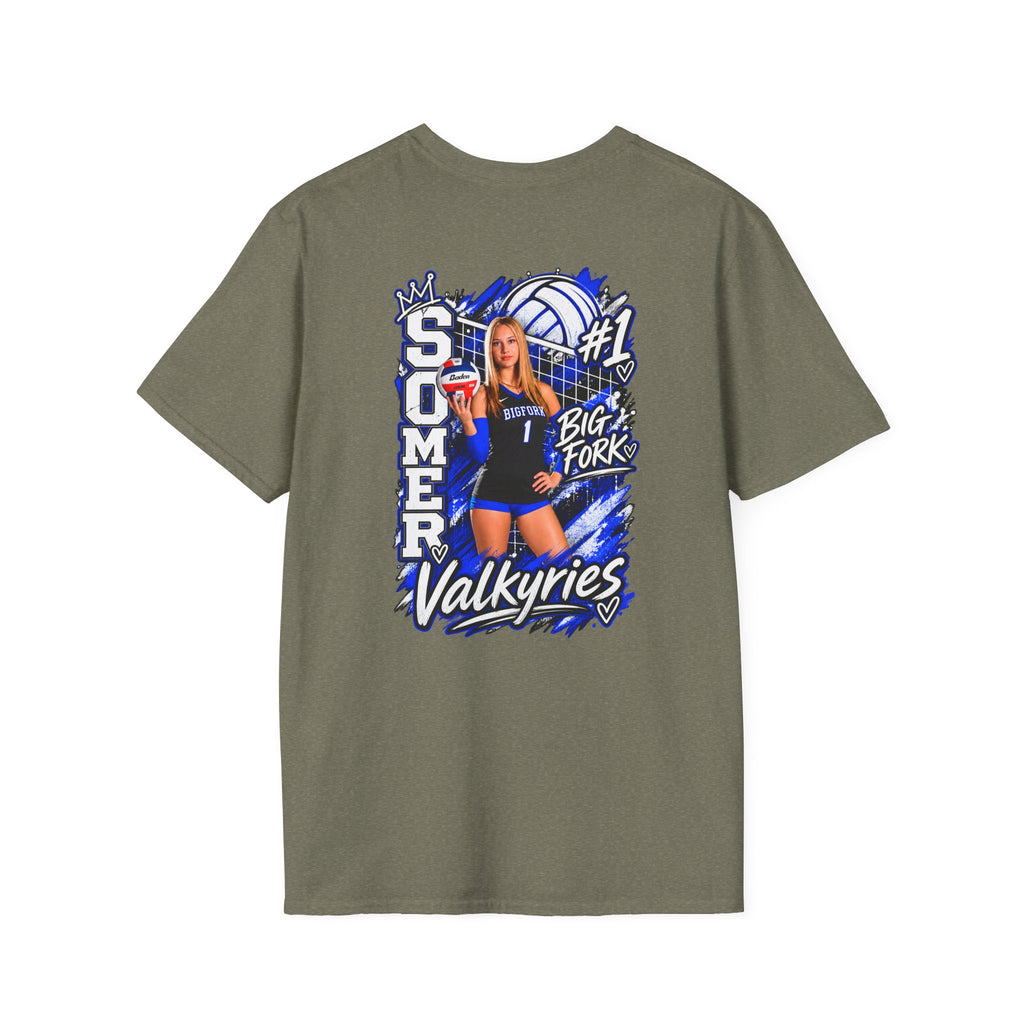 Volleyball Mom Senior Player Photo Tee — Custom Photo Team Name and Number