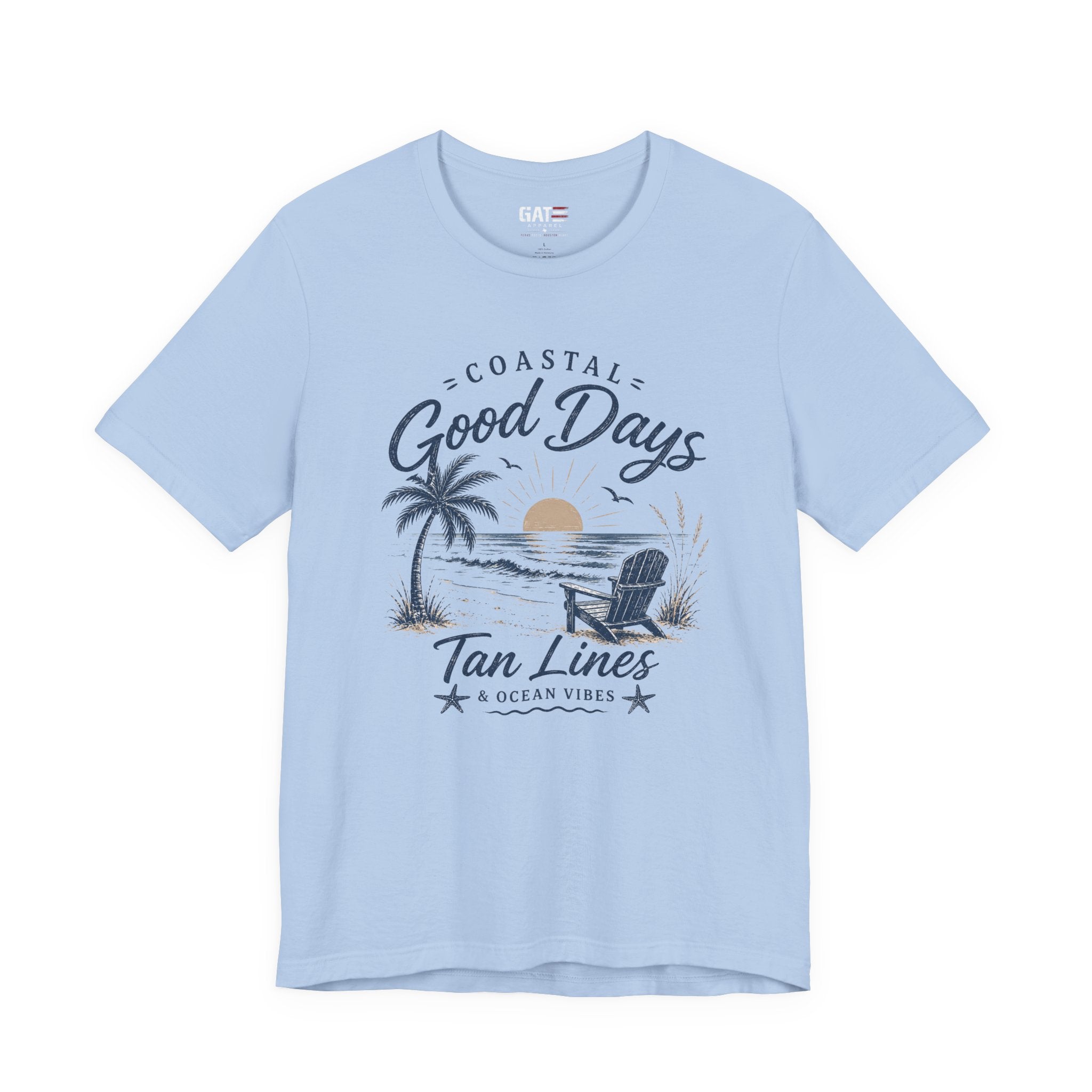 Coastal Good Days Tee — 'Tan Lines' Beach Sunset T-Shirt