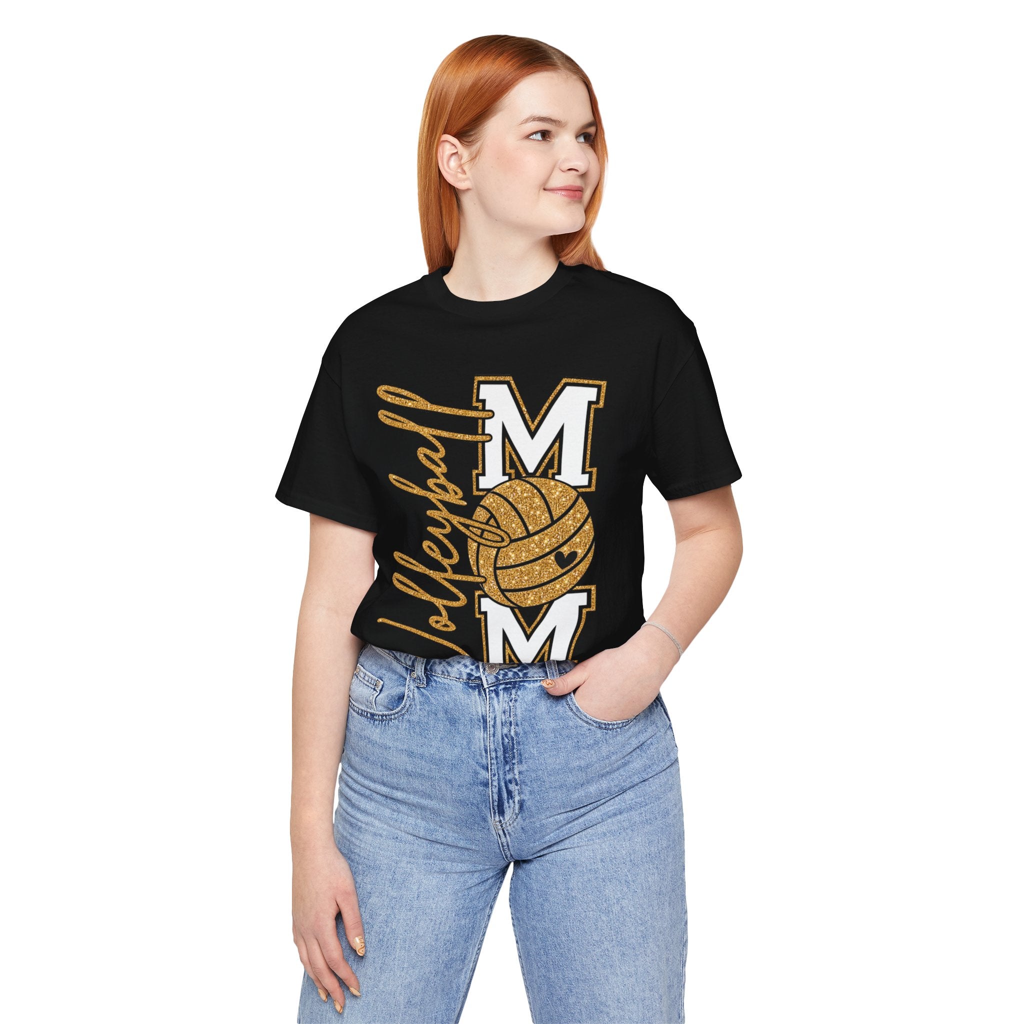 Volleyball Mom T‑Shirt –  (Custom Photo, Name, & Number)