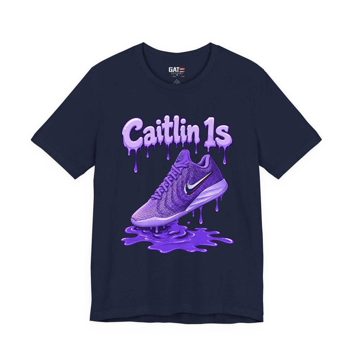 Caitlin Clark Caitlin 1s Purple Fade Paint Sneaker Shirt