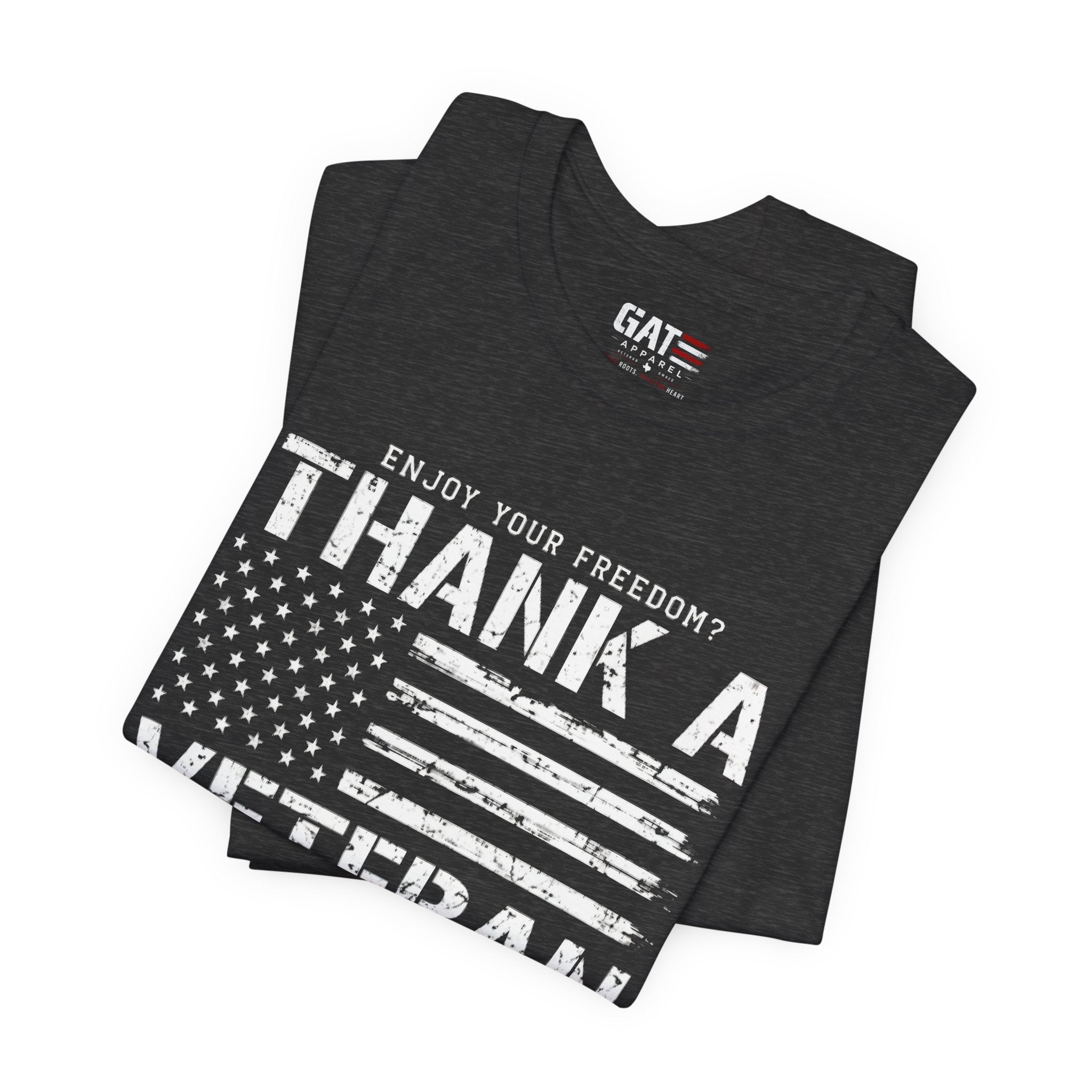 Veteran Shirt Enjoy Your Freedom Thank A Veteran Tee Patriotic American Flag Shirt Military Appreciation Gift for Men and Women