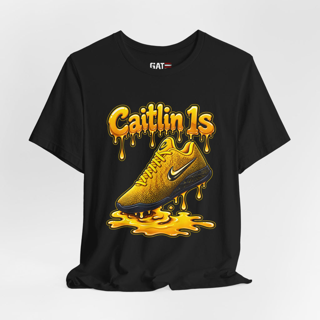 Caitlin Clark Caitlin 1s Iowa Yellow Paint Sneaker Shirt