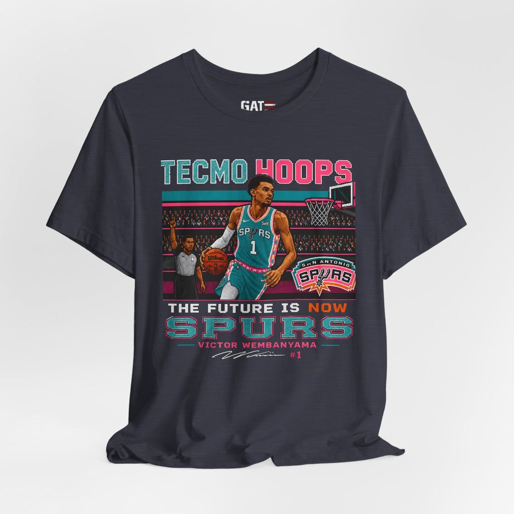 Tecmo Hoops Victor Wembanyama Spurs T-Shirt | The Future Is Now basketball tee