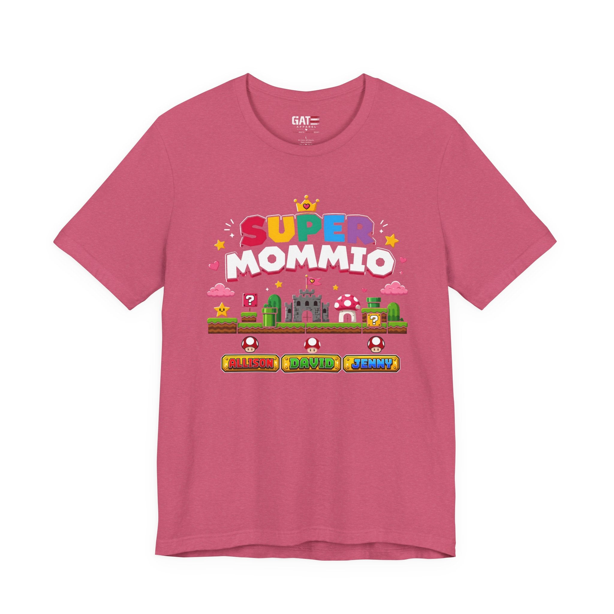Super Mommio pixel game design T-Shirt | Retro video game mom tee