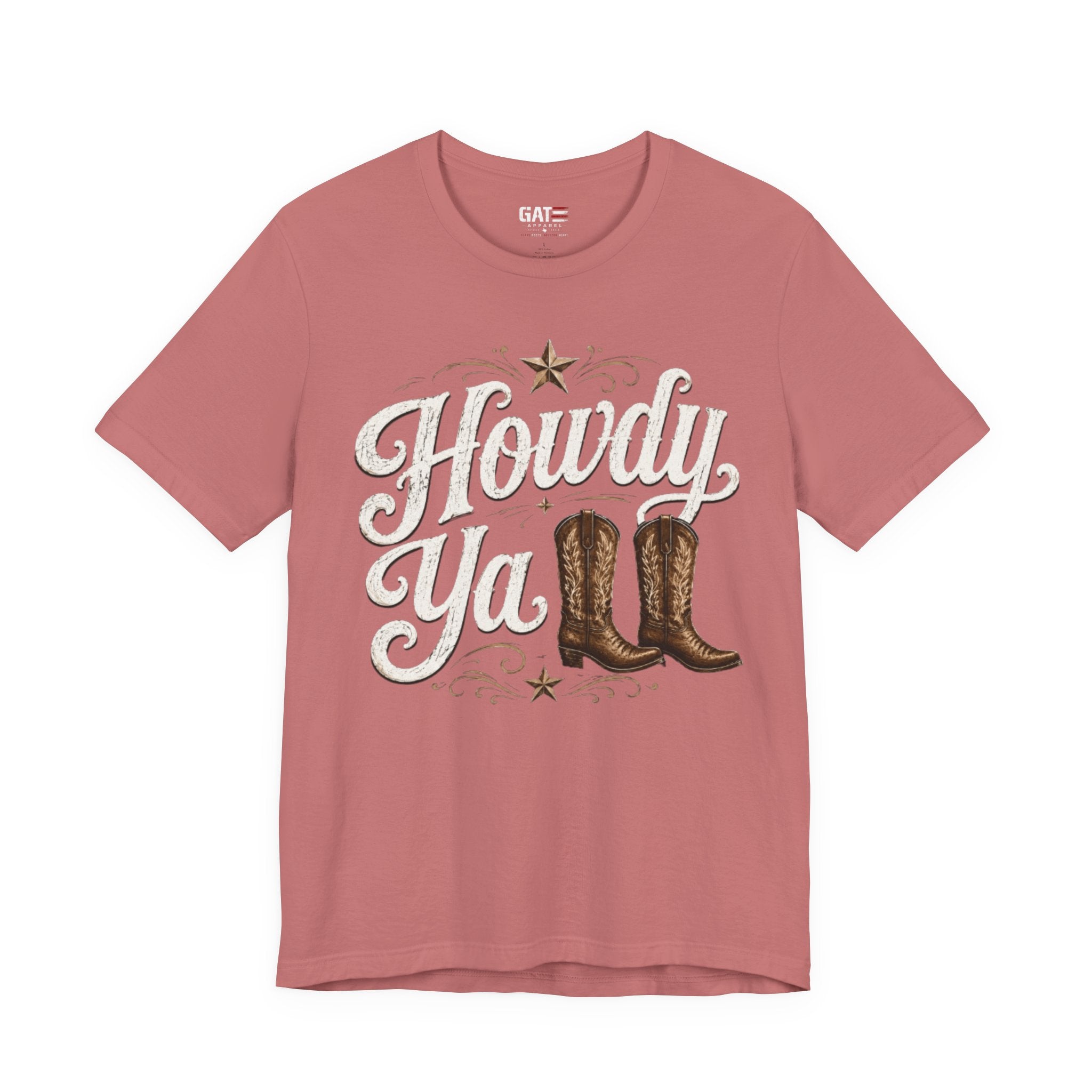Howdy Ya Cowboy T‑Shirt – Western Boots Graphic Tee
