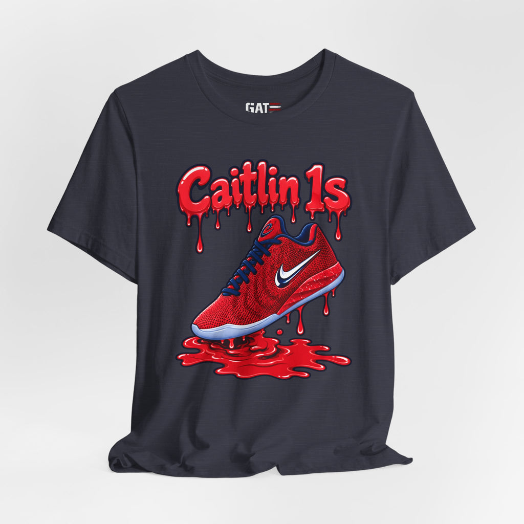 Caitlin Clark Caitlin 1s USA Reds Paint Sneaker Shirt