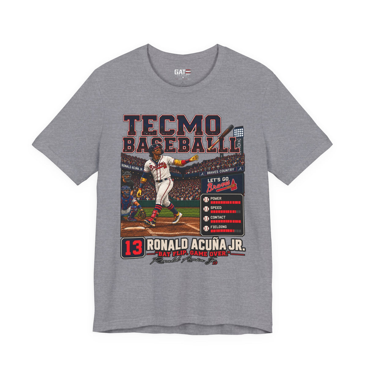 Atlanta Braves – Ronald Acuña Jr. – Tee — Retro Arcade Baseball T-Shirt