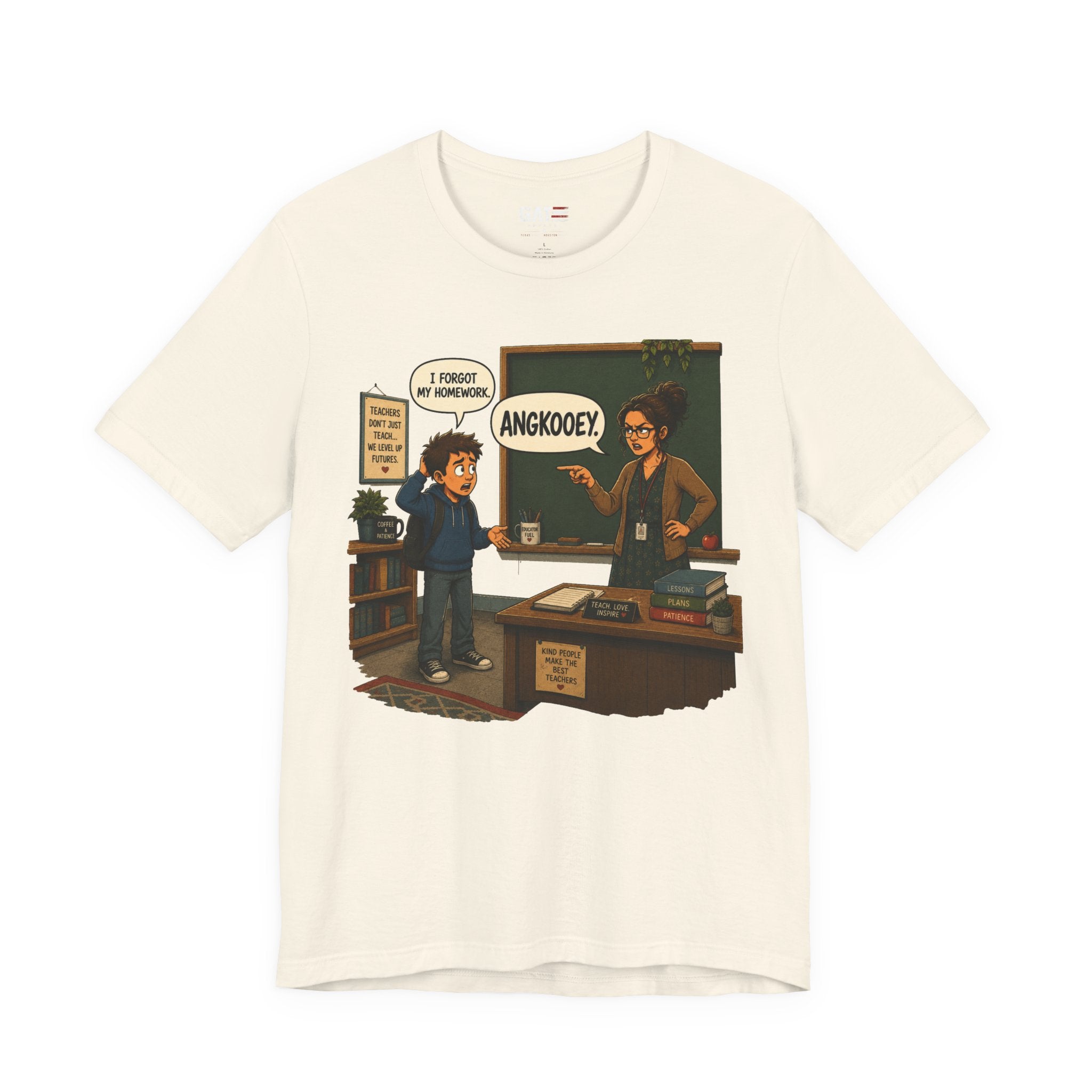 From|FromVille|Angkooey|Funny Horror Comedy Tee| Forgot Homework