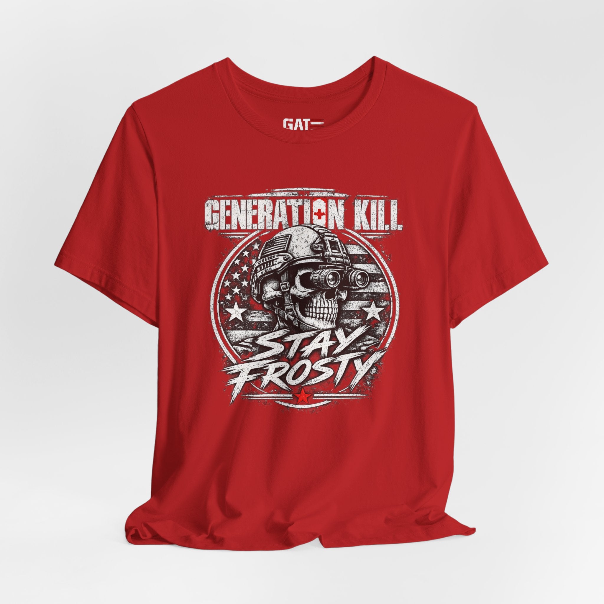 Stay Frosty Skull Tee — Military Veteran Retro Graphic T-Shirt