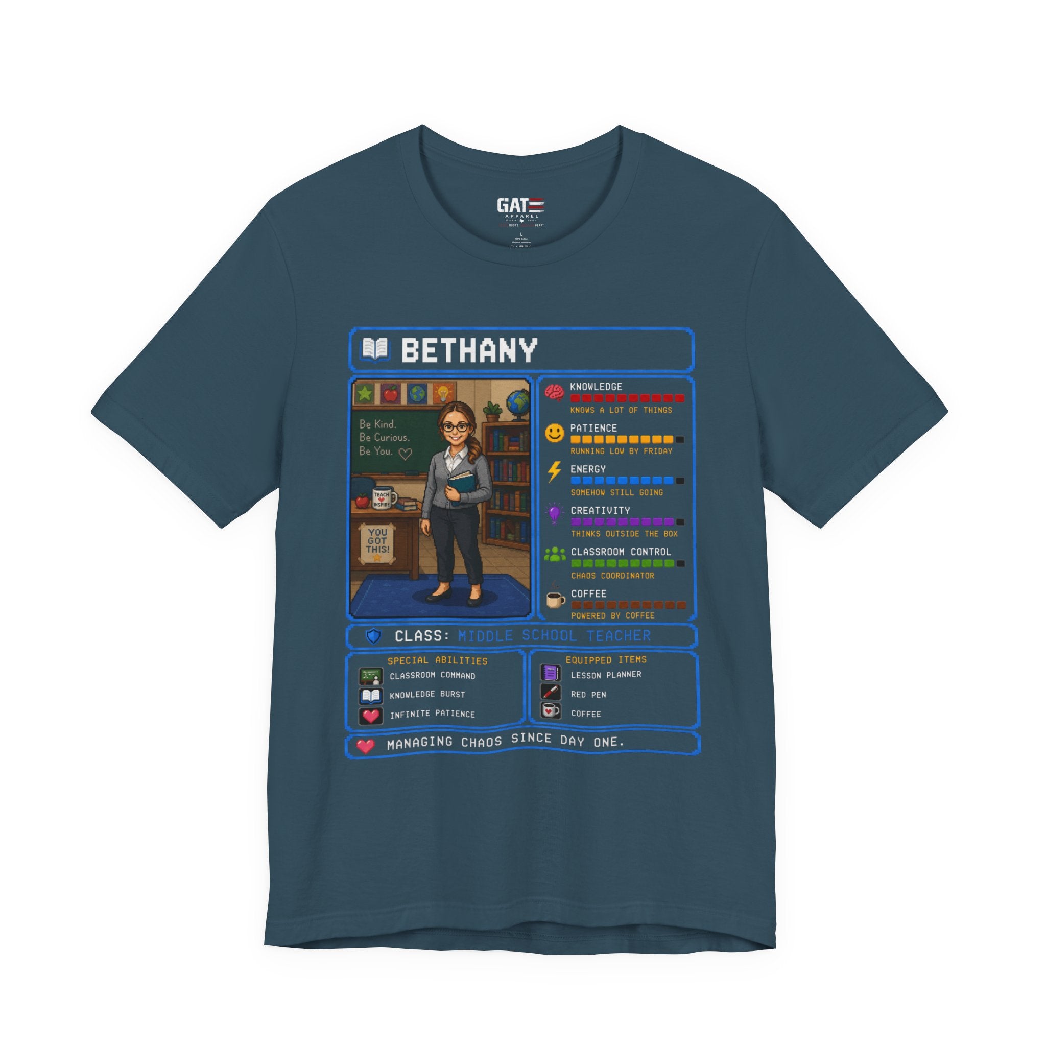 Custom Teacher RPG Character Shirt | Personalized Teacher Gift