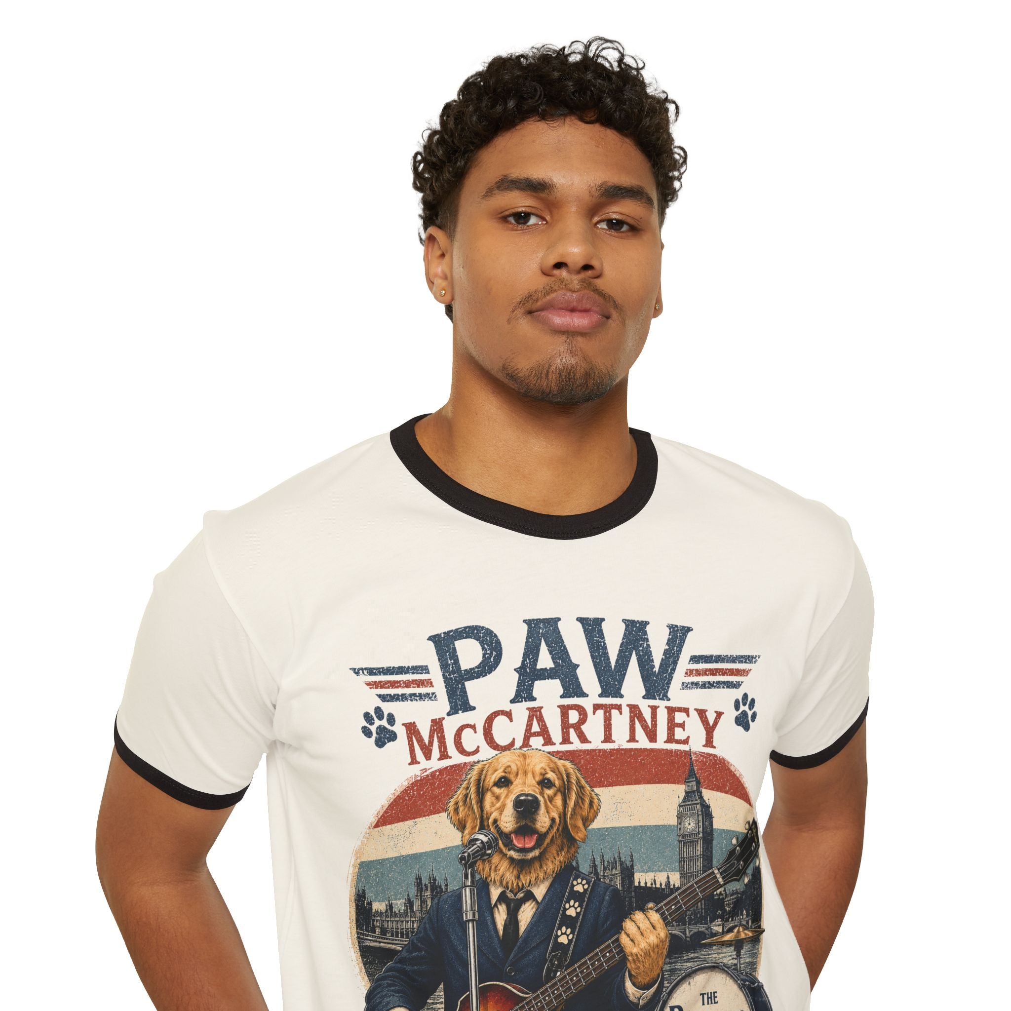 Paw McCartney Beagle Band Ringer T-Shirt