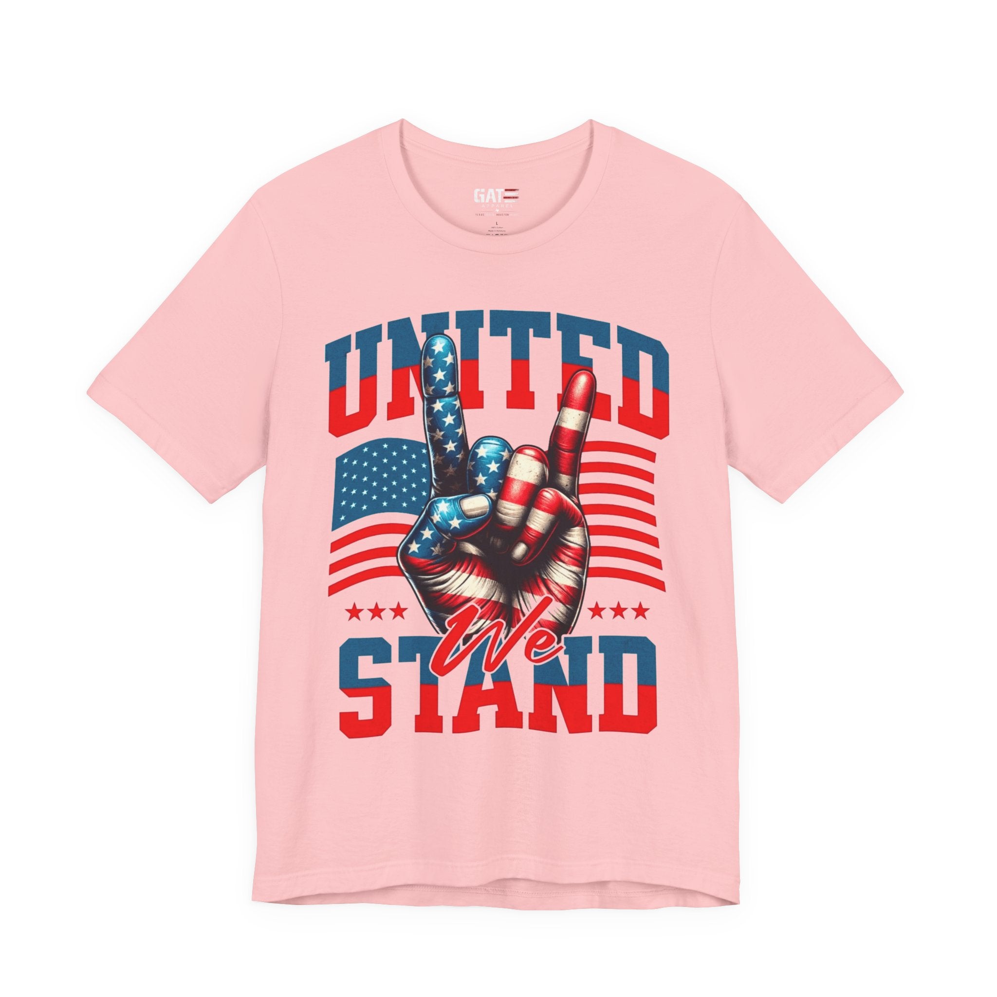 United We Stand T-Shirt — Patriotic American Flag Peace Hand Tee