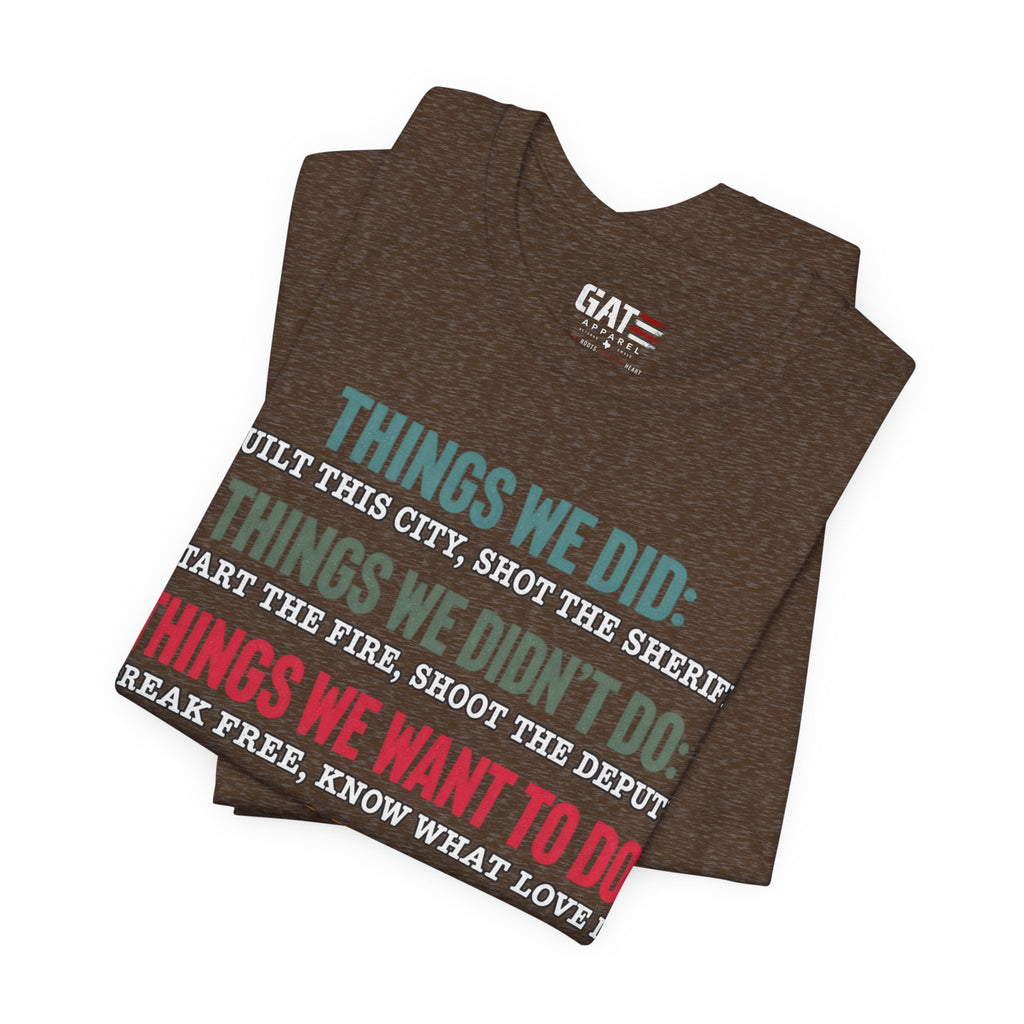 Things We Will Do Checklist T-Shirt — Funny Motivational List Tee