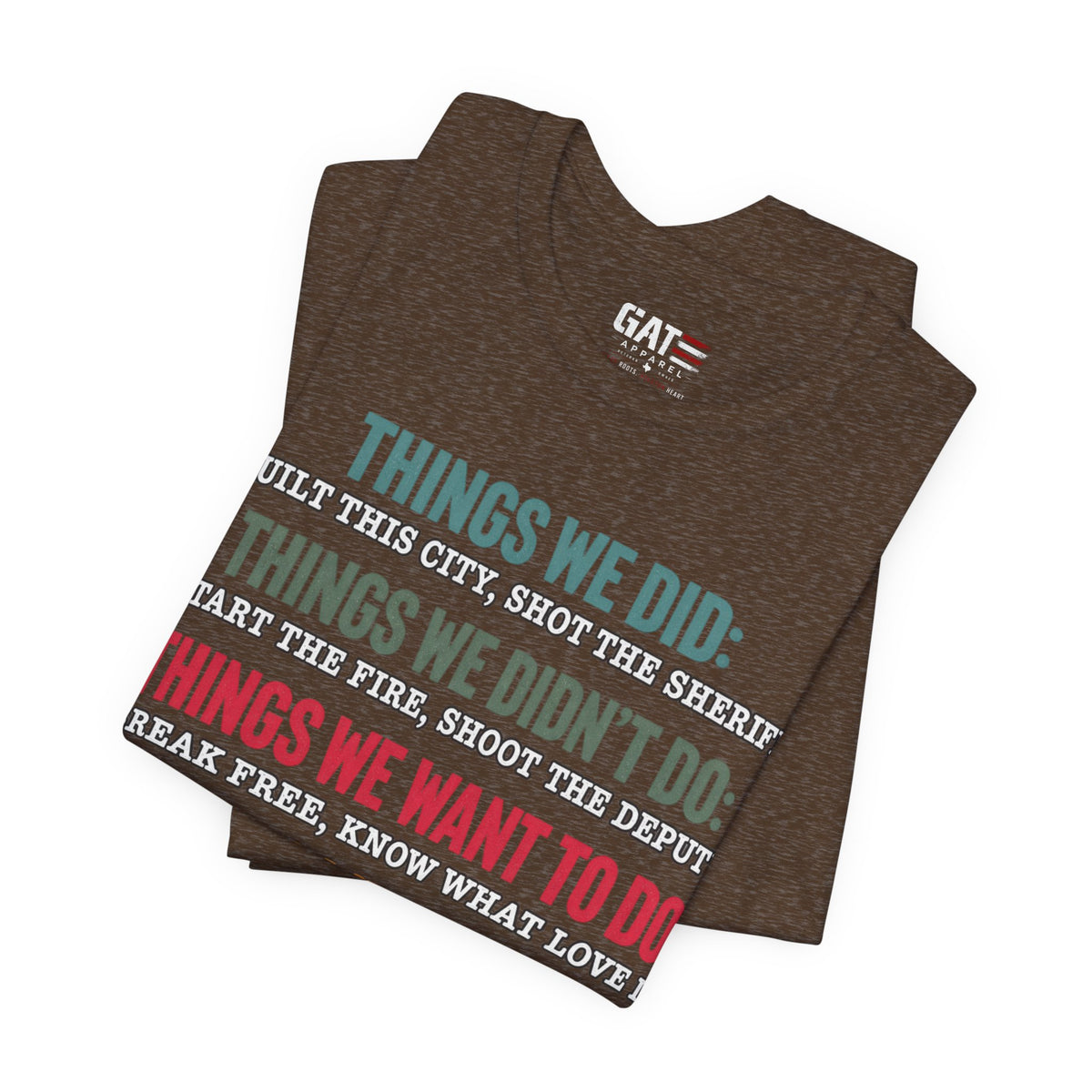 Things We Will Do Checklist T-Shirt — Funny Motivational List Tee