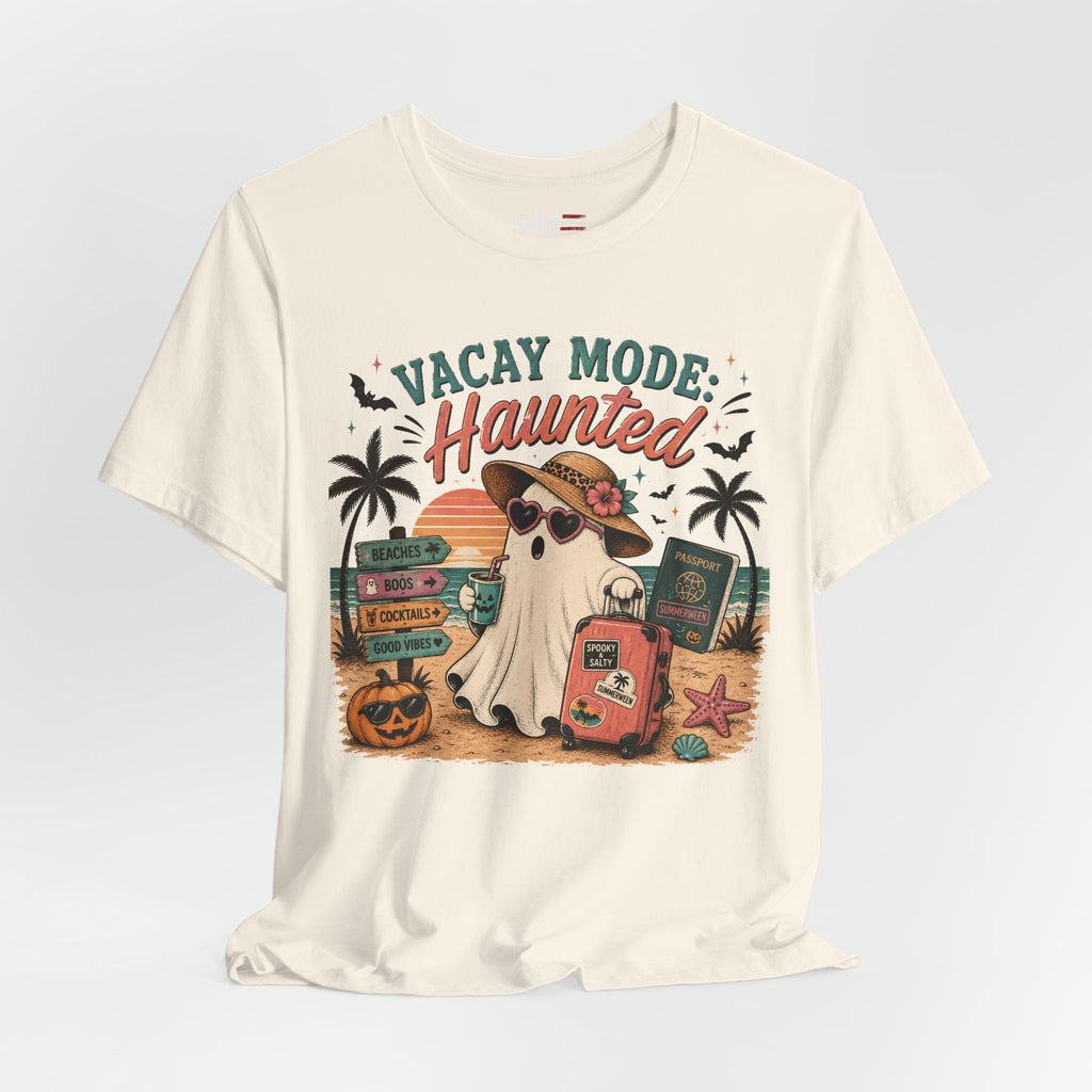 Summerween Shirt, Spooky Beach Shirt, Ghost Beach Tee, Halloween Beach Shirt, Coastal Halloween Tee, Tropical Ghost Shirt