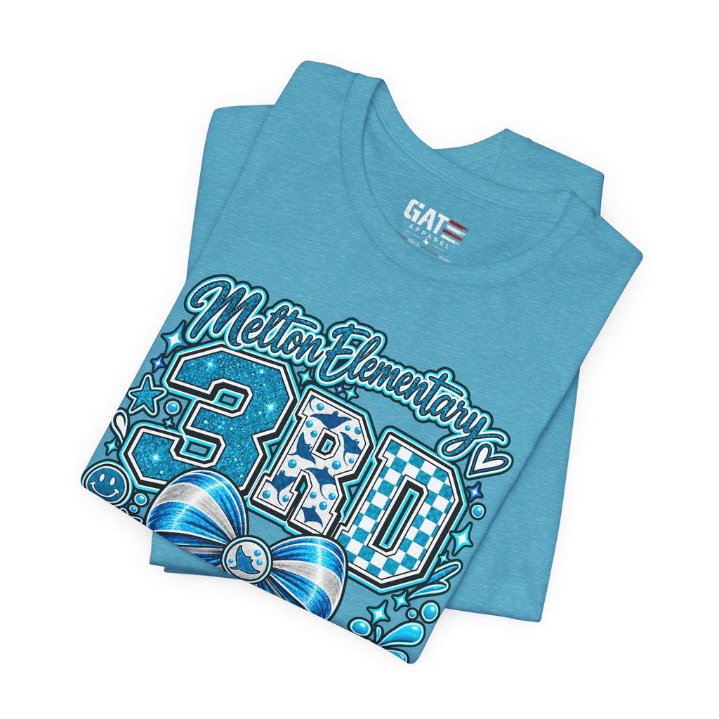 Melton 3rd Grade School T‑Shirt — Bow Design