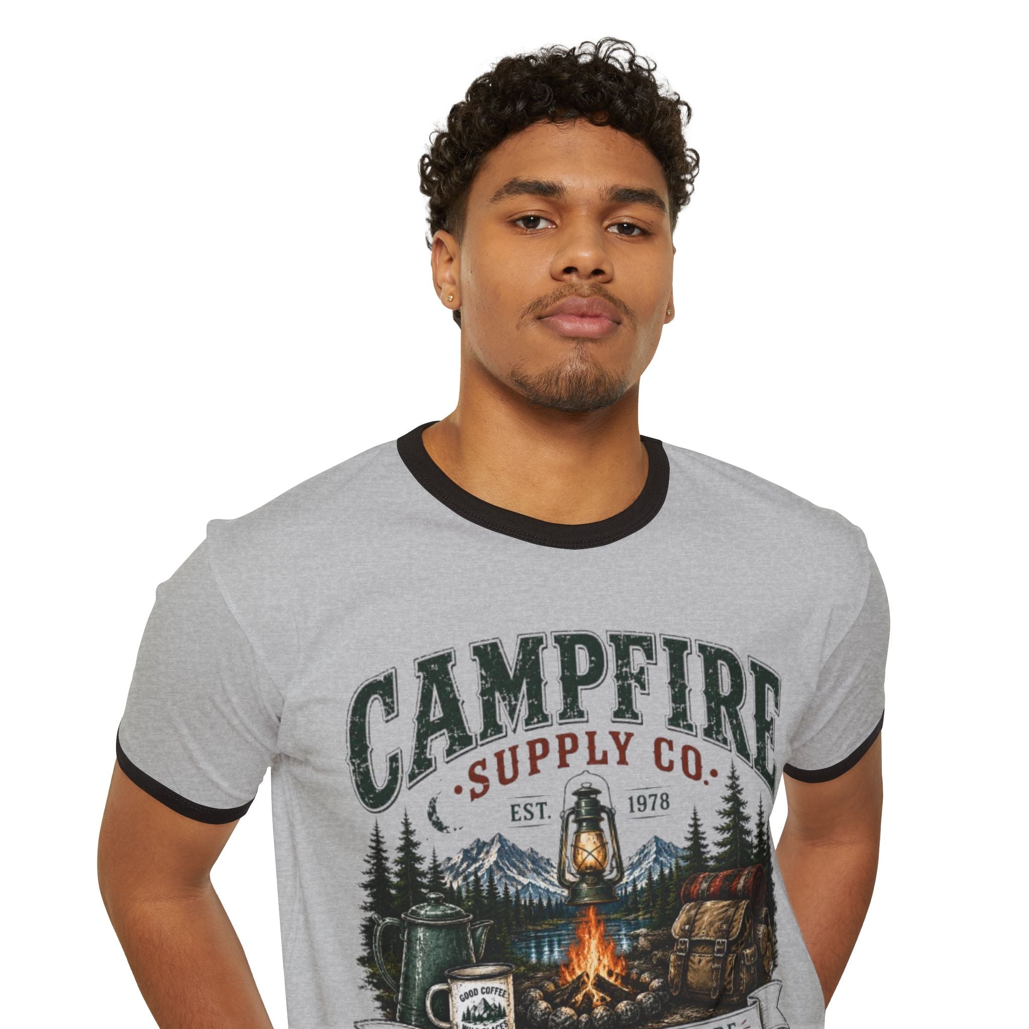 Campfire Supply Co. Ringer T-Shirt — Built for Adventure Graphic Tee