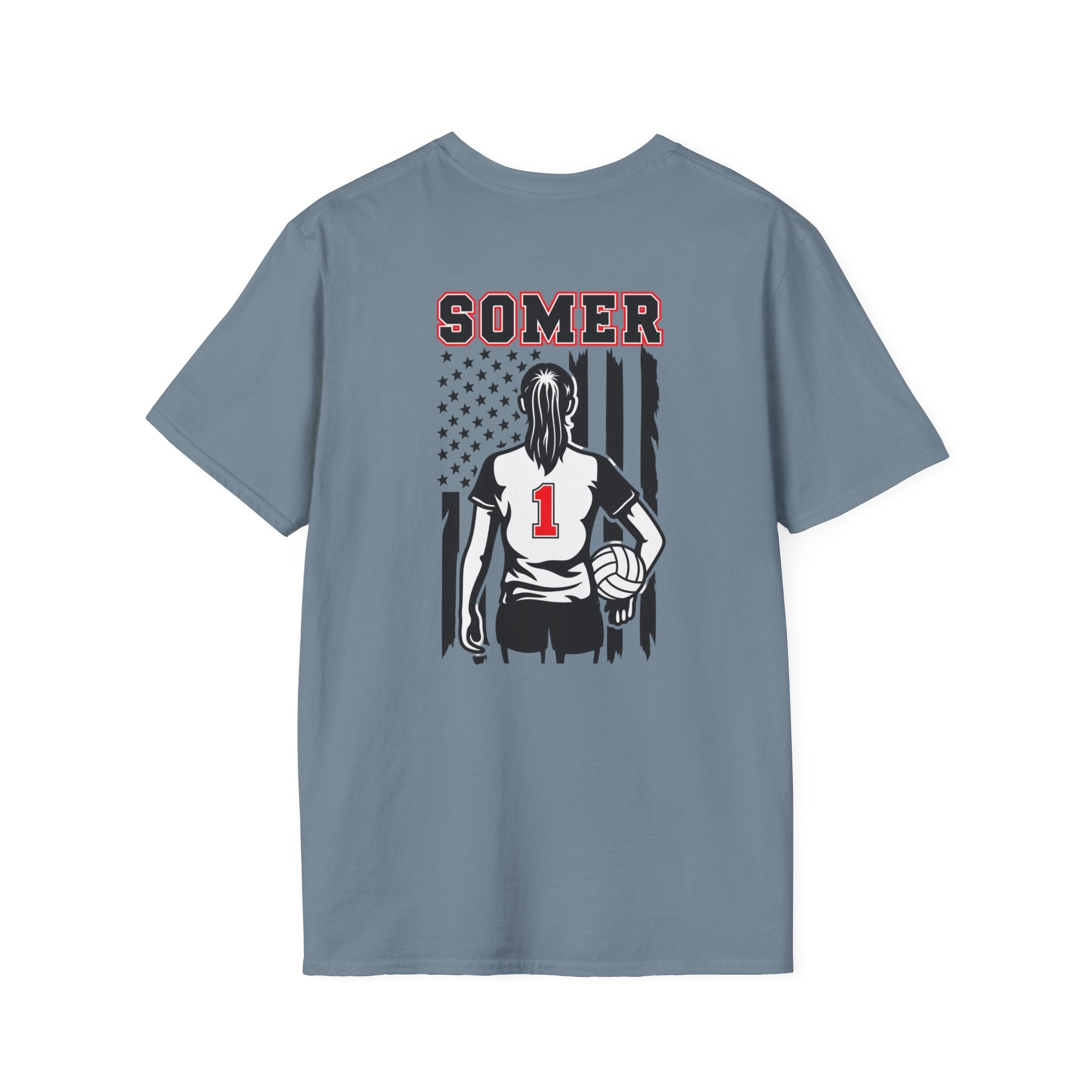 Volleyball Mom T‑Shirt – Custom Name