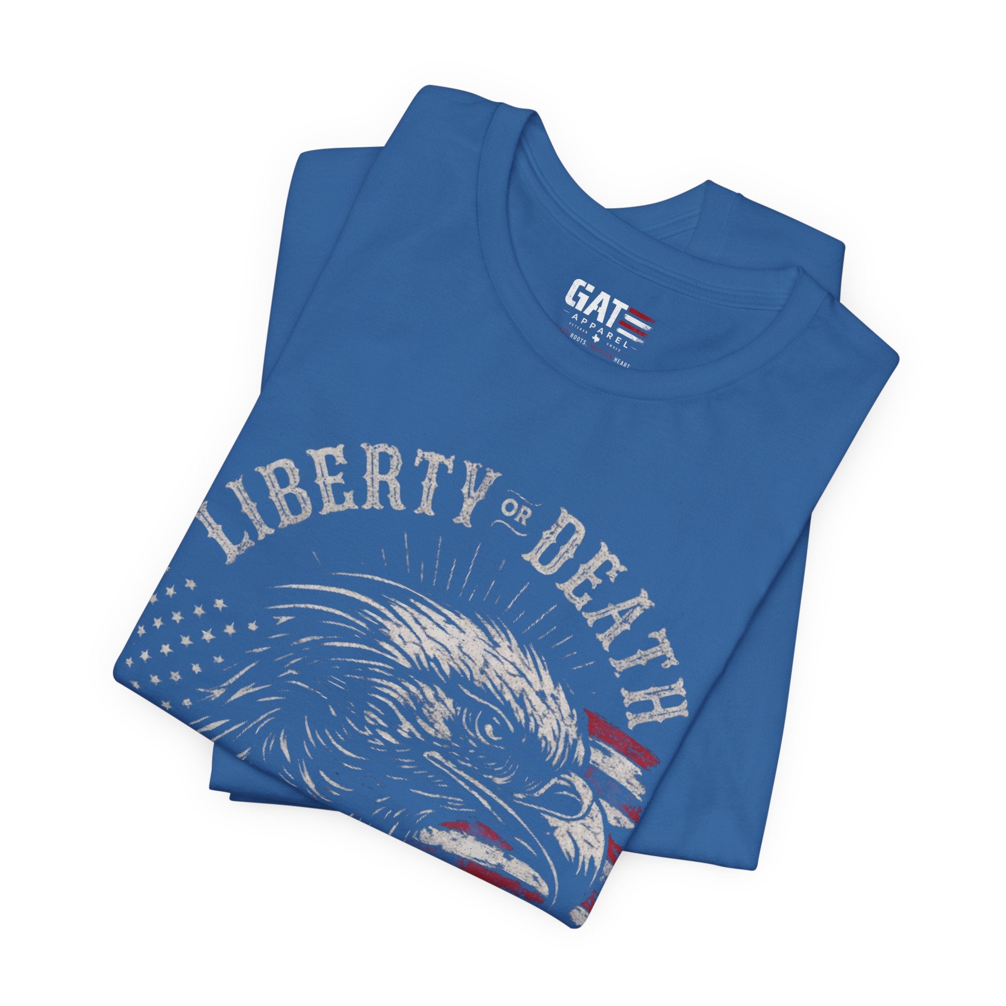 Liberty or Death Shirt, Born to Be Free Patriotic Eagle Tee, 1776 American Flag Shirt, USA Freedom Graphic T-Shirt, Veteran Gift