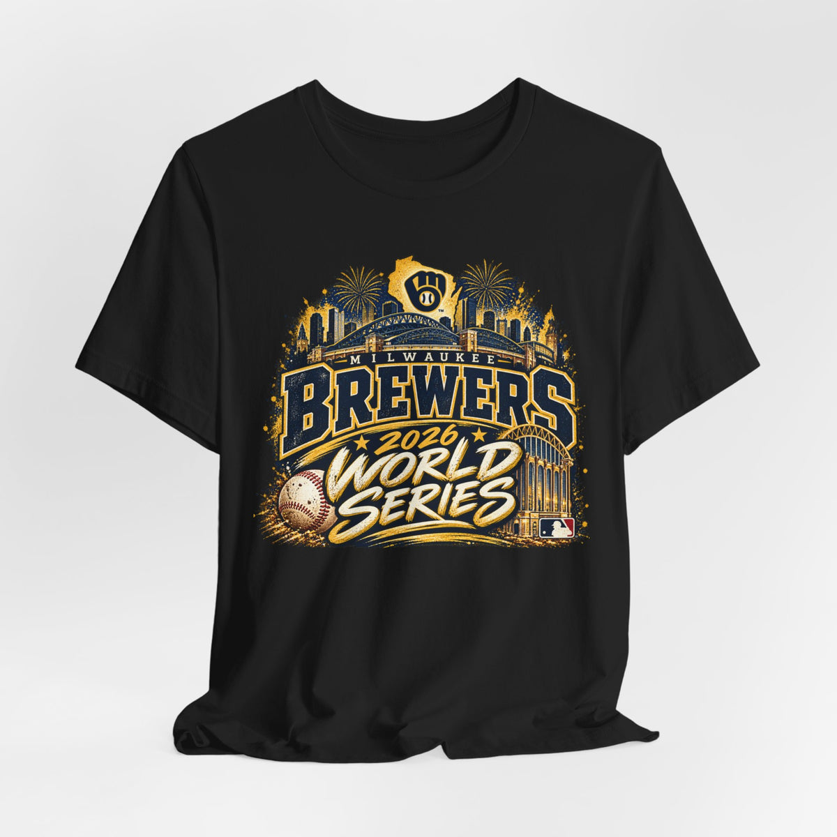 Milwaukee Brewers 2026 World Series skyline baseball T-shirt - alternate product photo 8