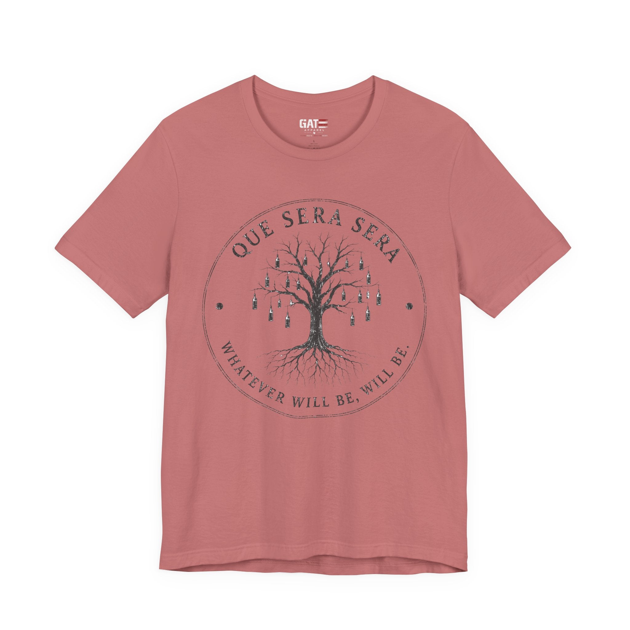 FromVille|Que Sera Sera Tree T-Shirt — "Whatever Will Be, Will Be" Casual Tee