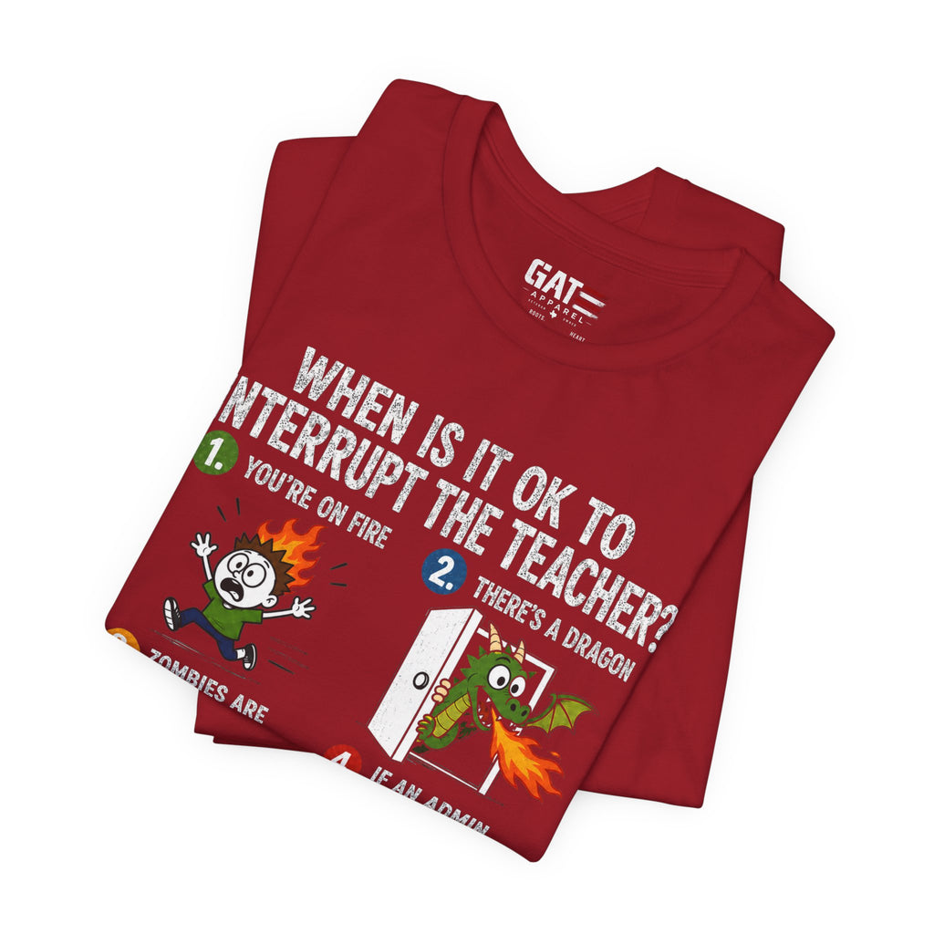 Funny Teacher Shirt, Teacher Humor Tee, Teacher Appreciation Gift, Back to School Shirt, Classroom Humor Gift for Teachers