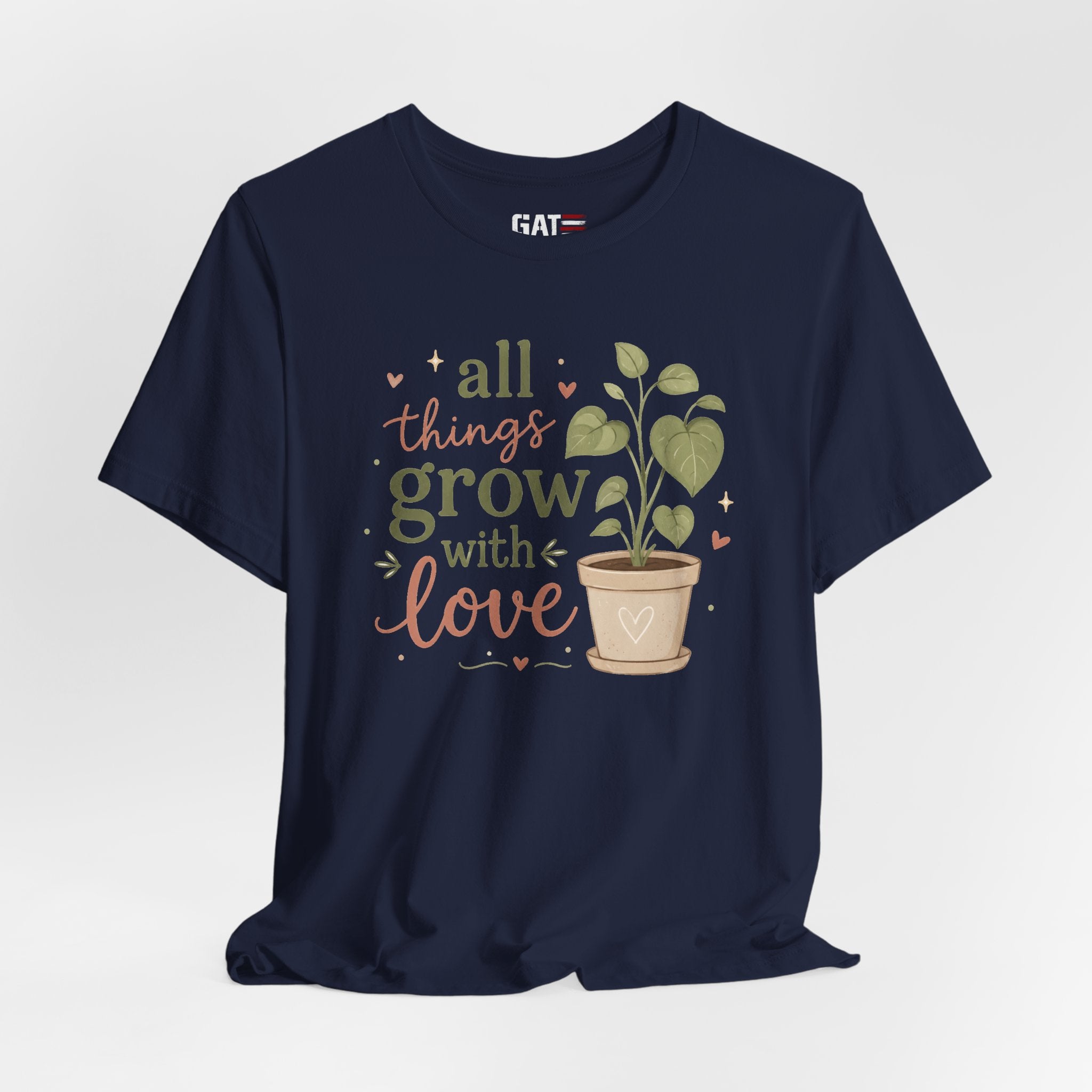 Plant Lover Shirt, All Things Grow With Love Shirt, Gardening Shirt, Botanical Tee, Plant Mom Gift, Flower Lover