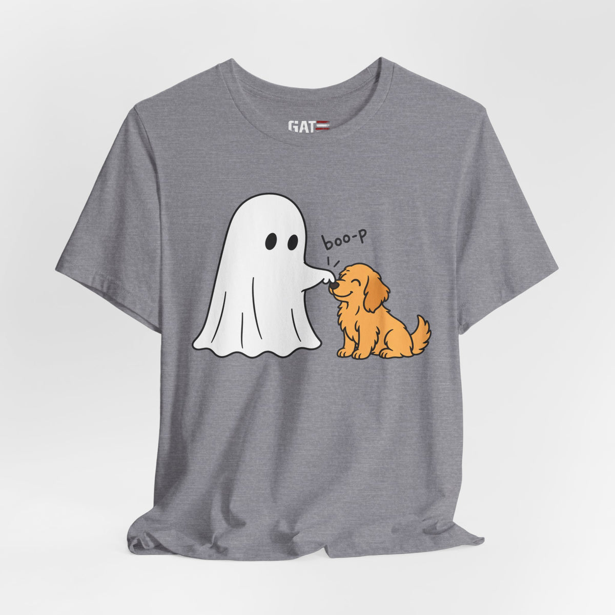 Halloween Ghost & Golden Retriever — "boo-p" Cute Dog Halloween T-Shirt