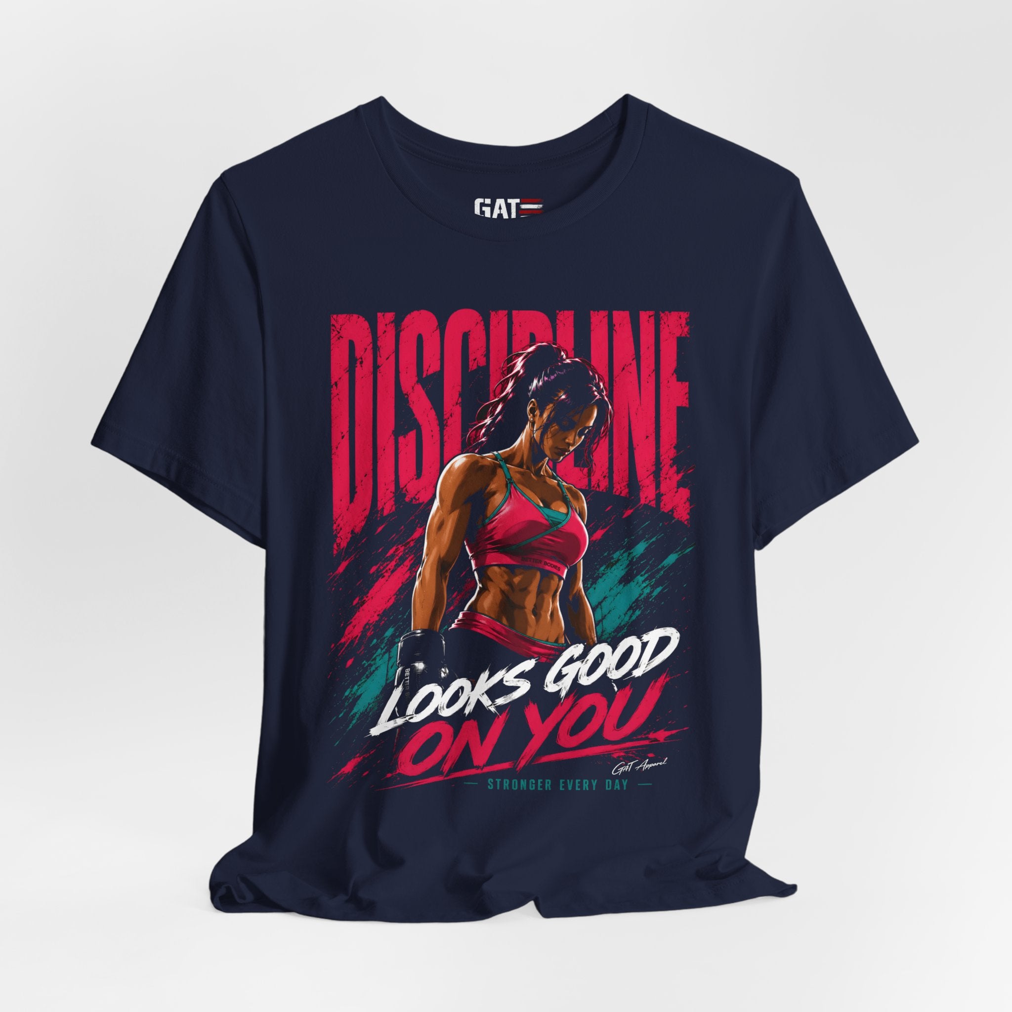 Discipline Looks Good On You Shirt, Women's Gym Shirt, Motivational Workout Tee, Fitness Graphic T Shirt, Cute Gym Apparel, Weightlifting