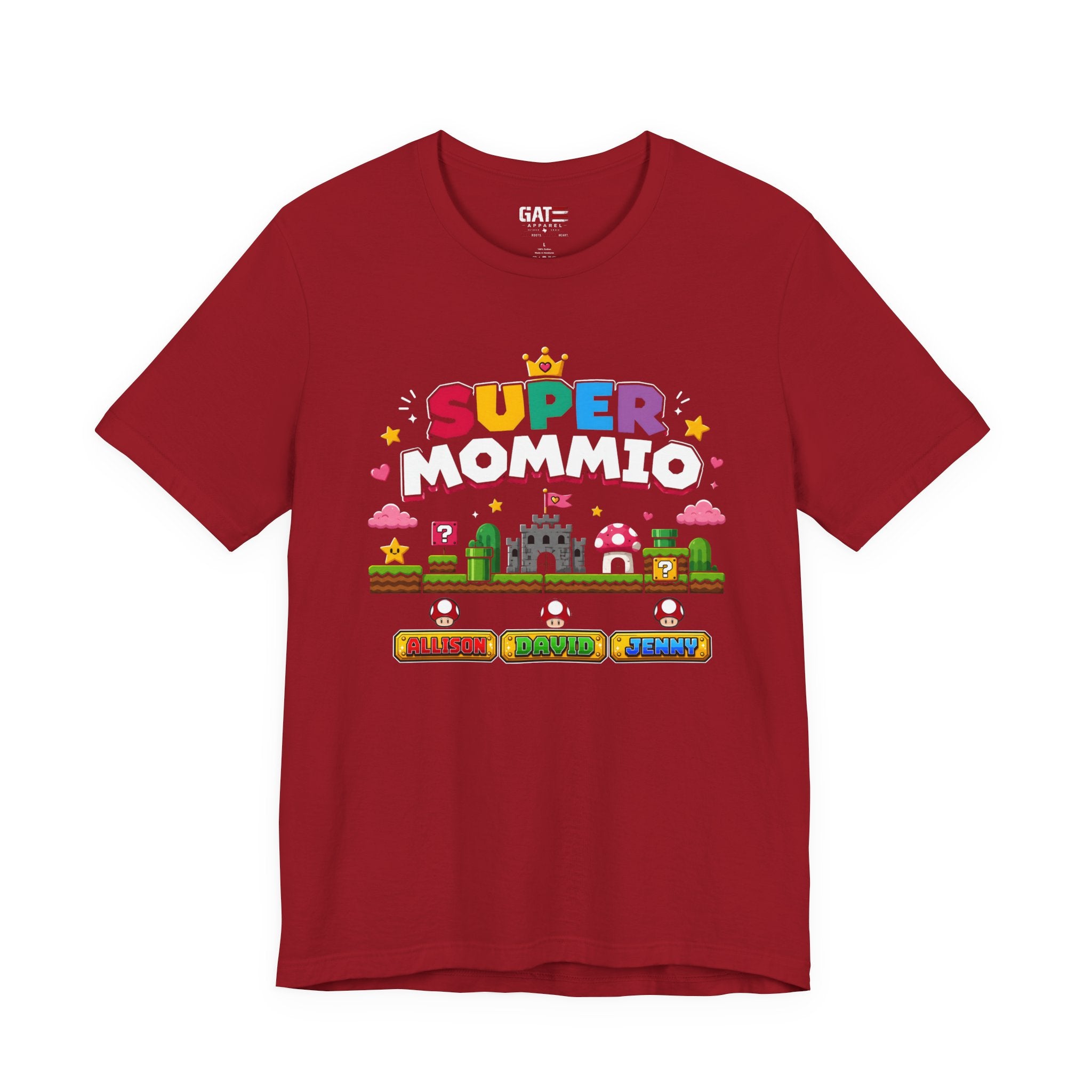 Super Mommio pixel game design T-Shirt | Retro video game mom tee