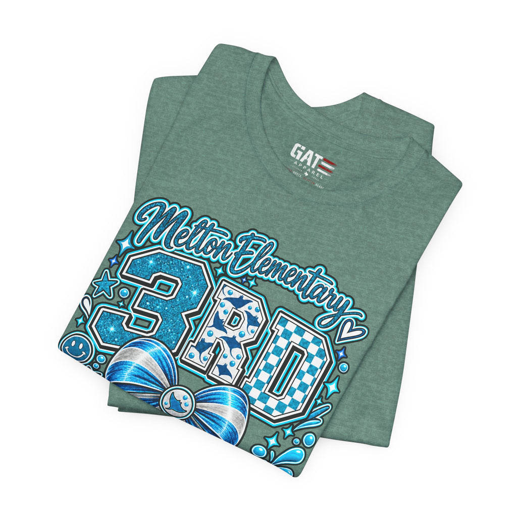 Melton 3rd Grade School T‑Shirt — Bow Design