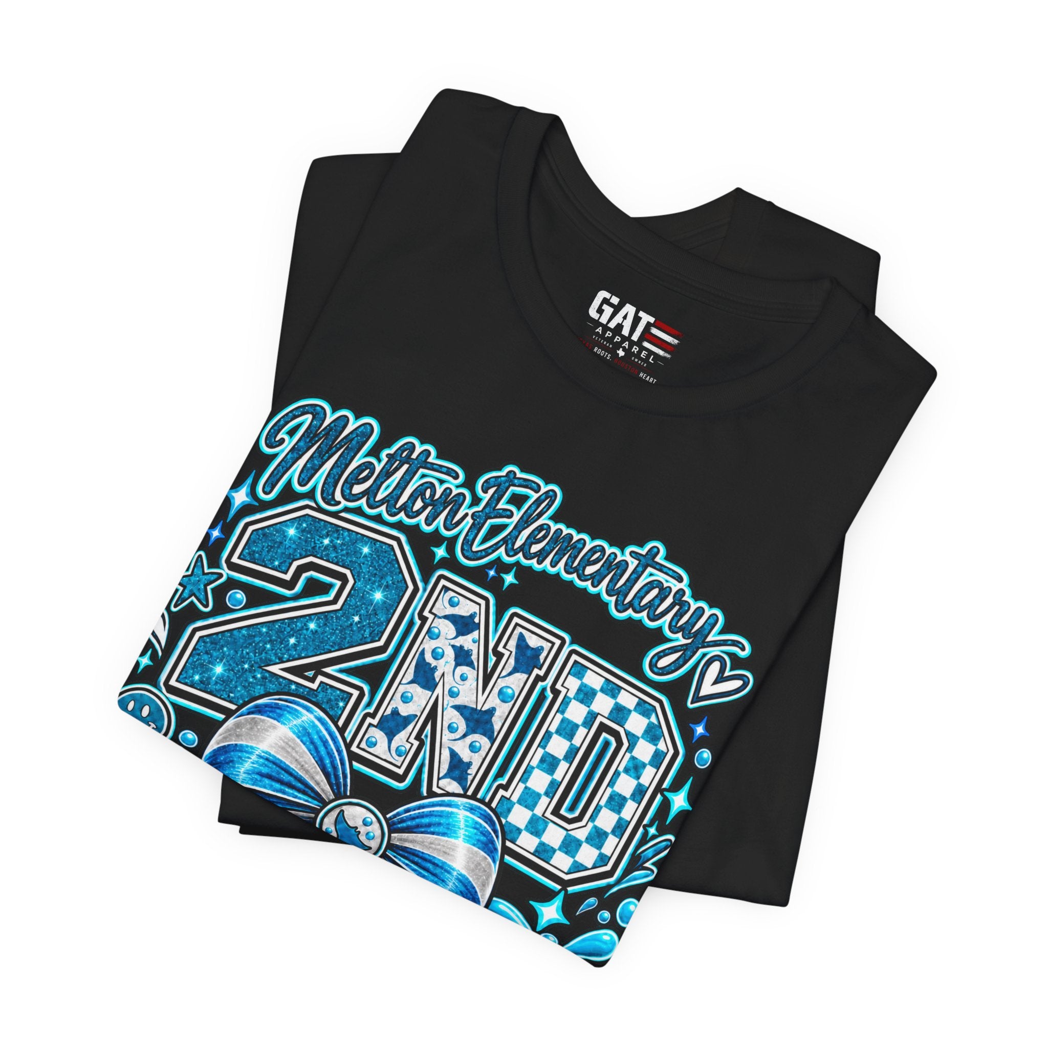 Melton 2nd Grade School T‑Shirt — Bow Design