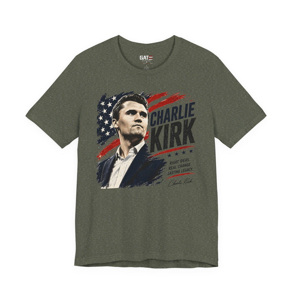 Charlie Kirk Patriotic Shirt | Conservative American Flag Tee